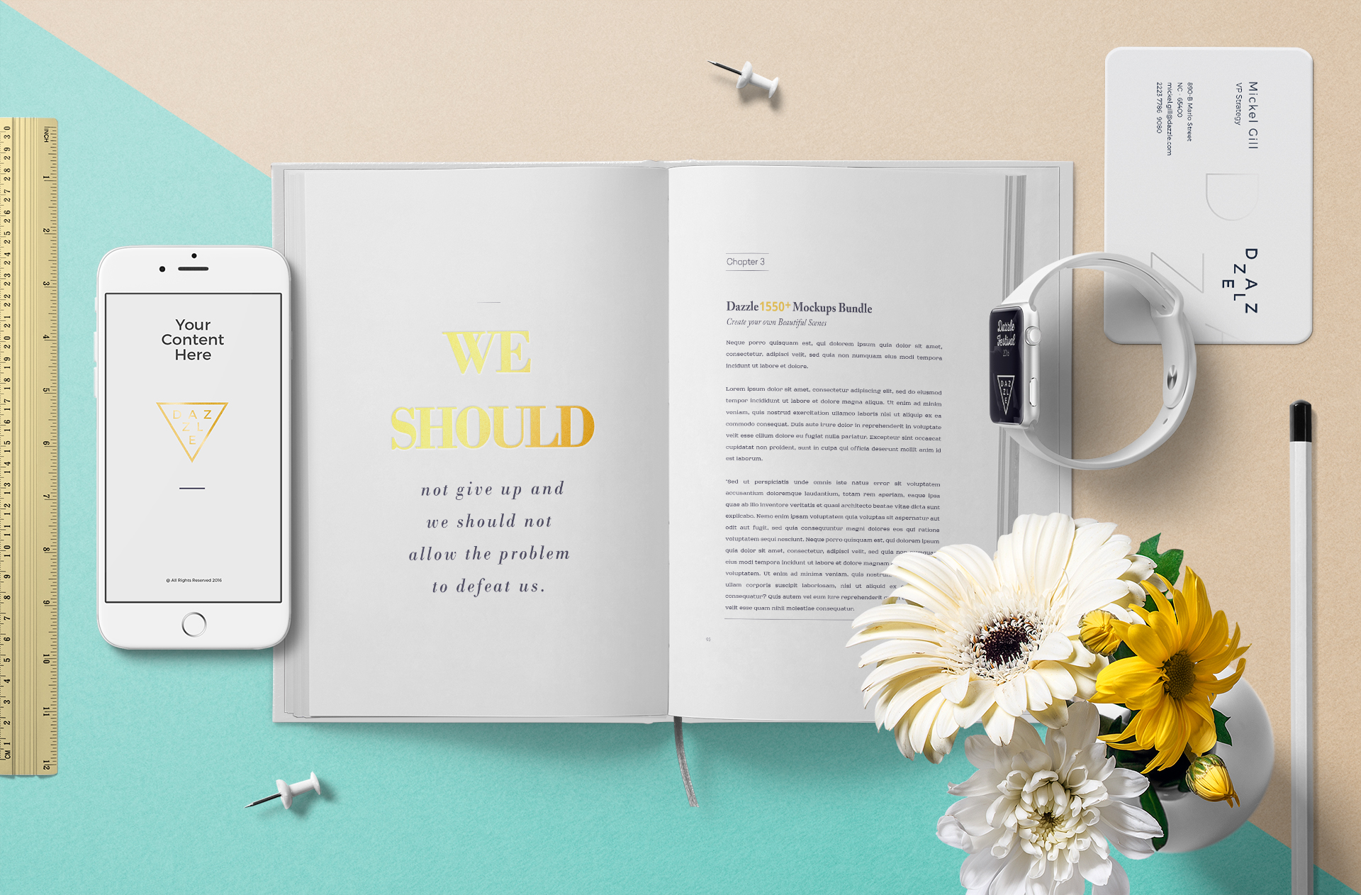 Elegant Hardcover Book Mockup with Minimalist Design