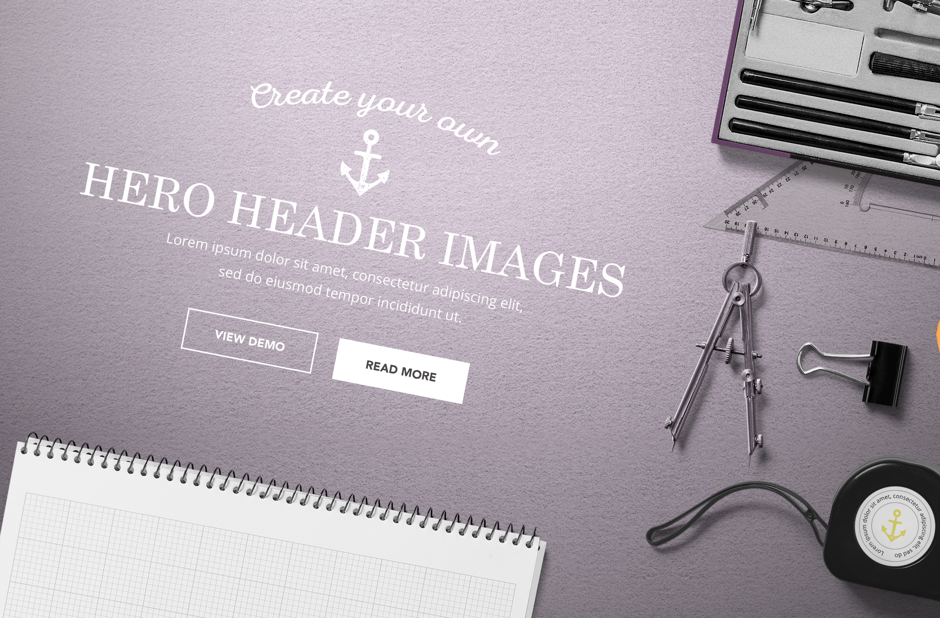 hero header mock-up