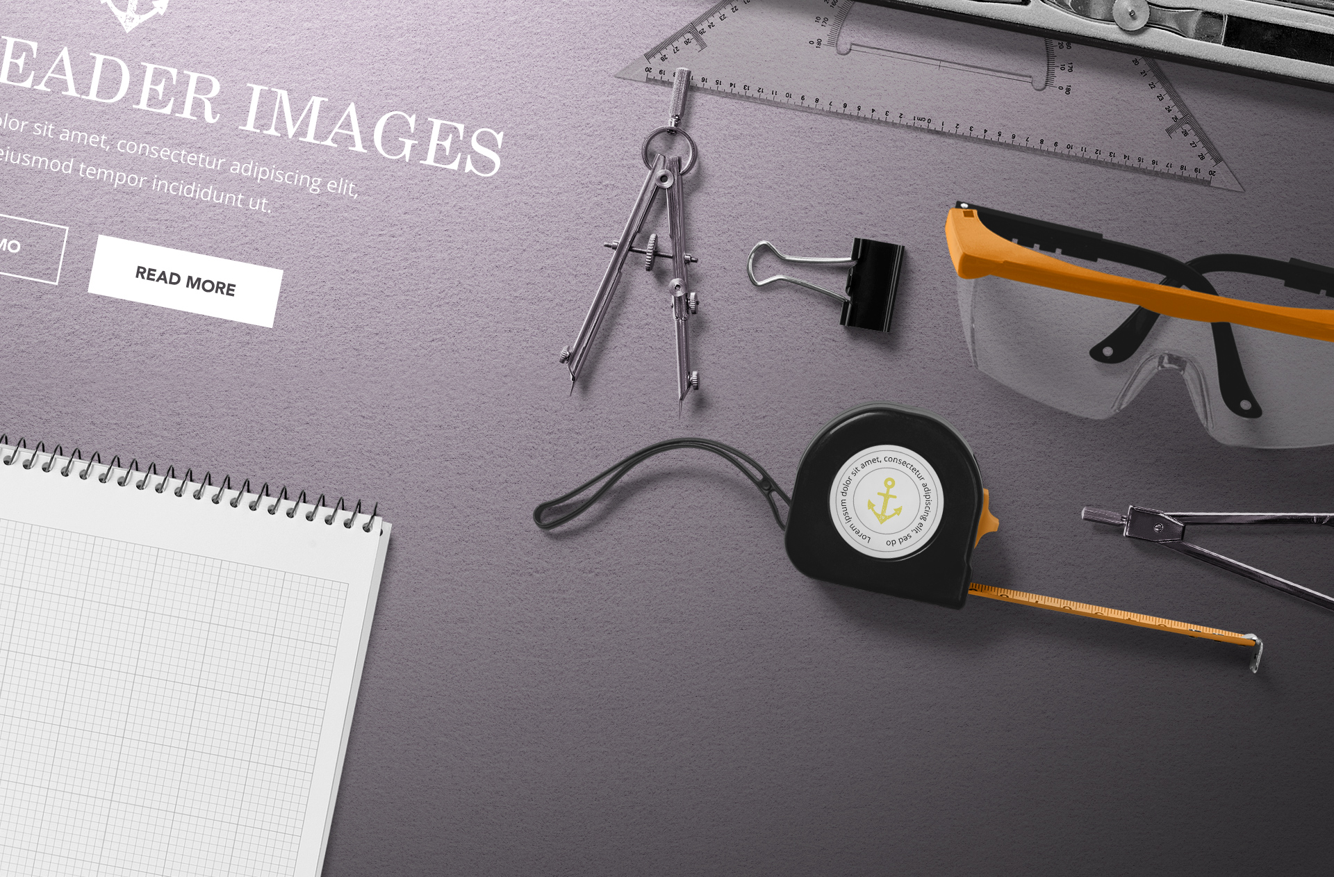 hero header mock-up