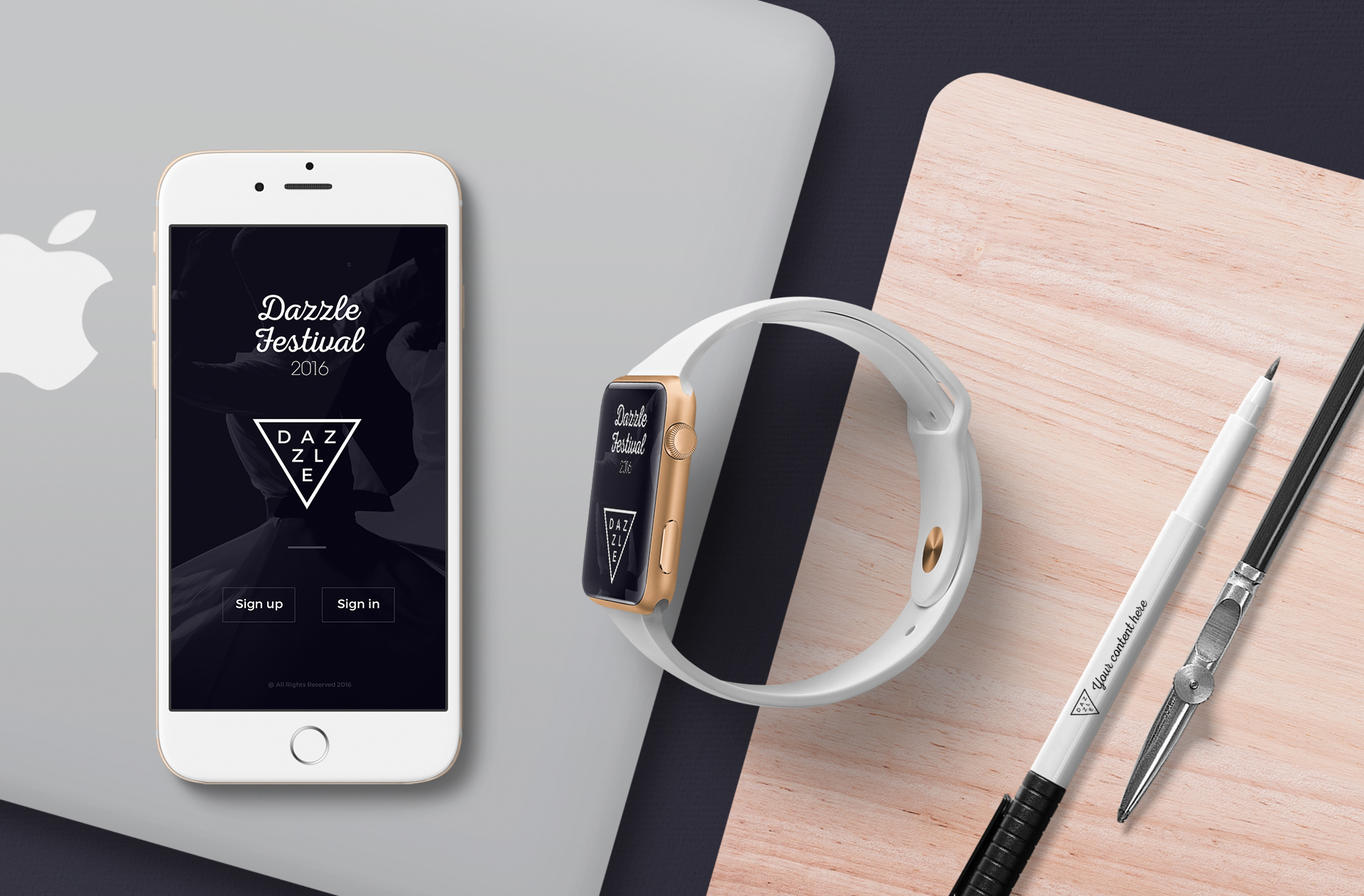 app presentation mockup