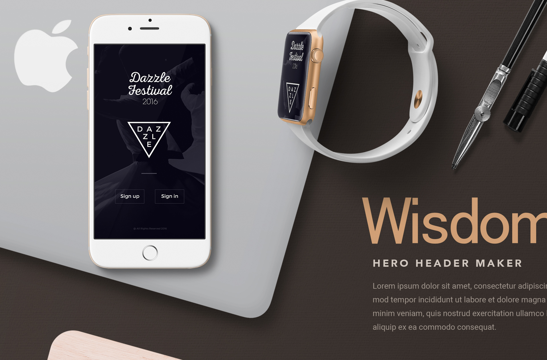 hero header mockup