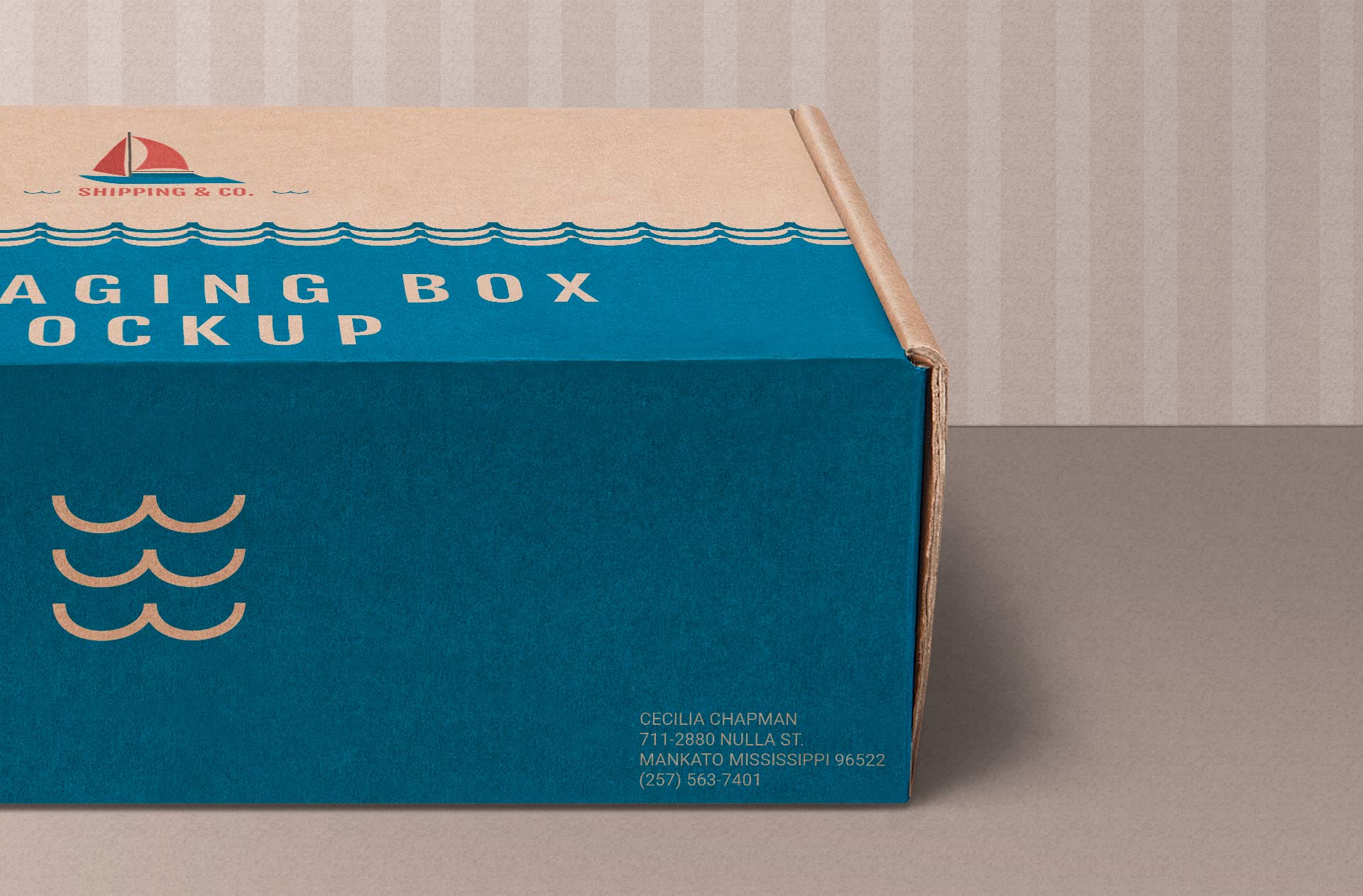 cardboard branding mockup