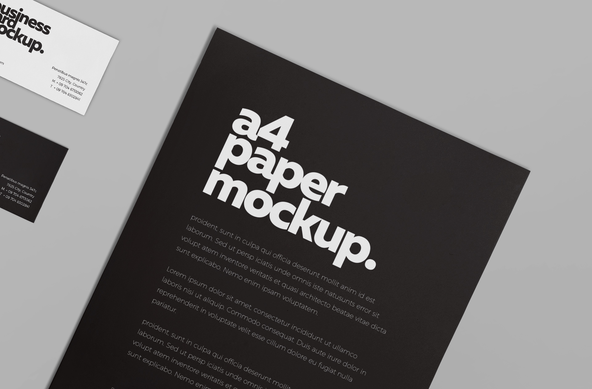 black and white stationery