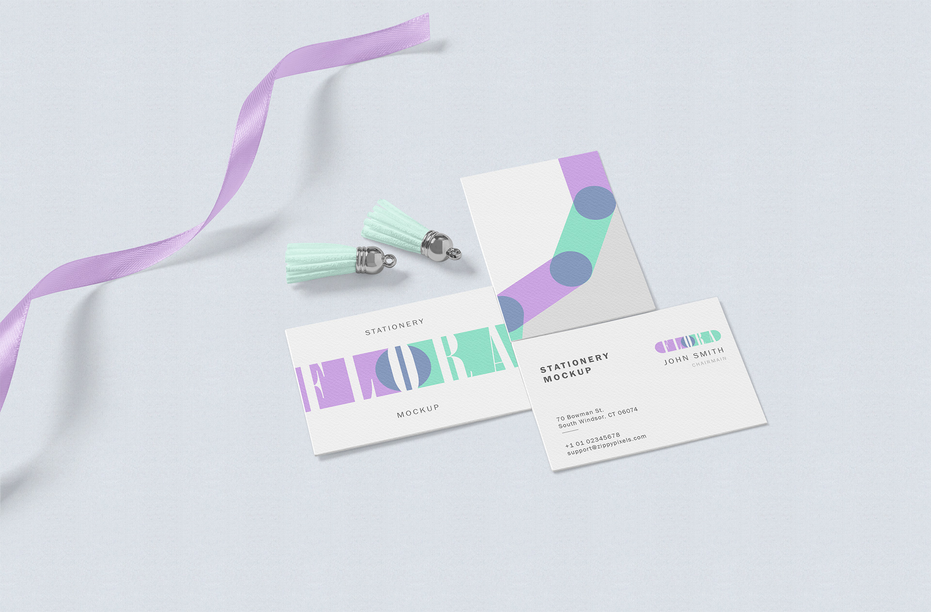 Professional Stationery Mockup with Business Cards