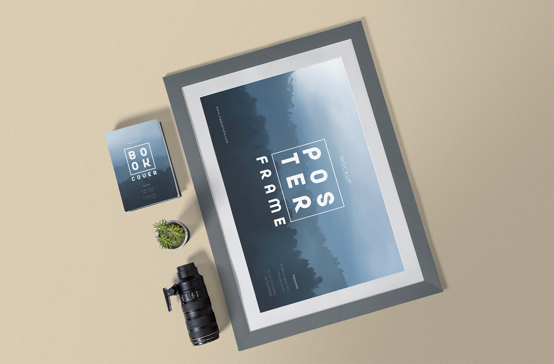 Modern Poster Frame Mockup for Artwork & Branding