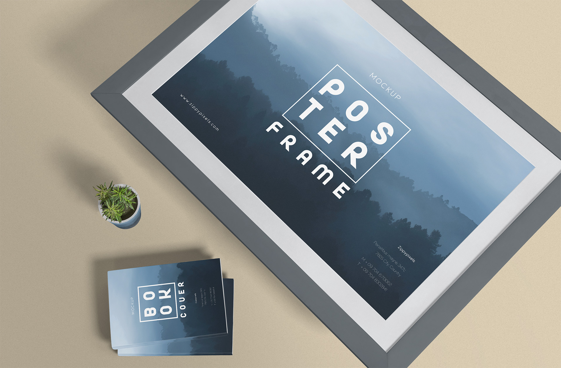 Minimalist Poster Frame Mockup for Branding & Art