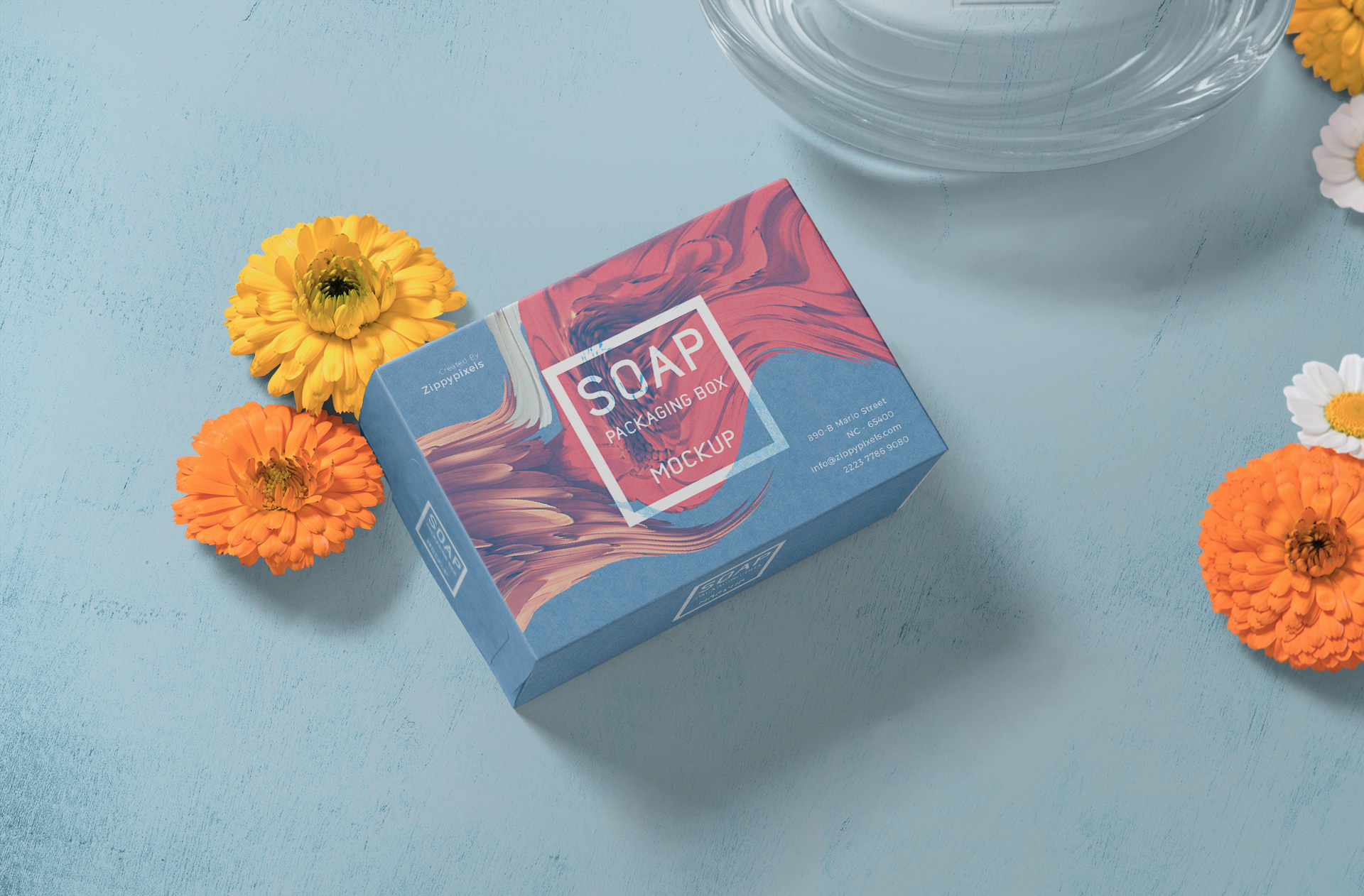 Elegant Soap Packaging Box Mockup – Front View