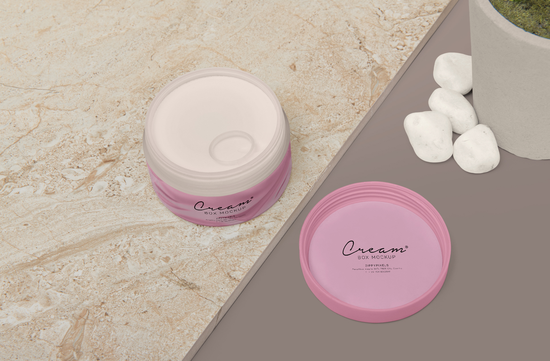 Open Cream Jar Mockup – Beauty Product Display