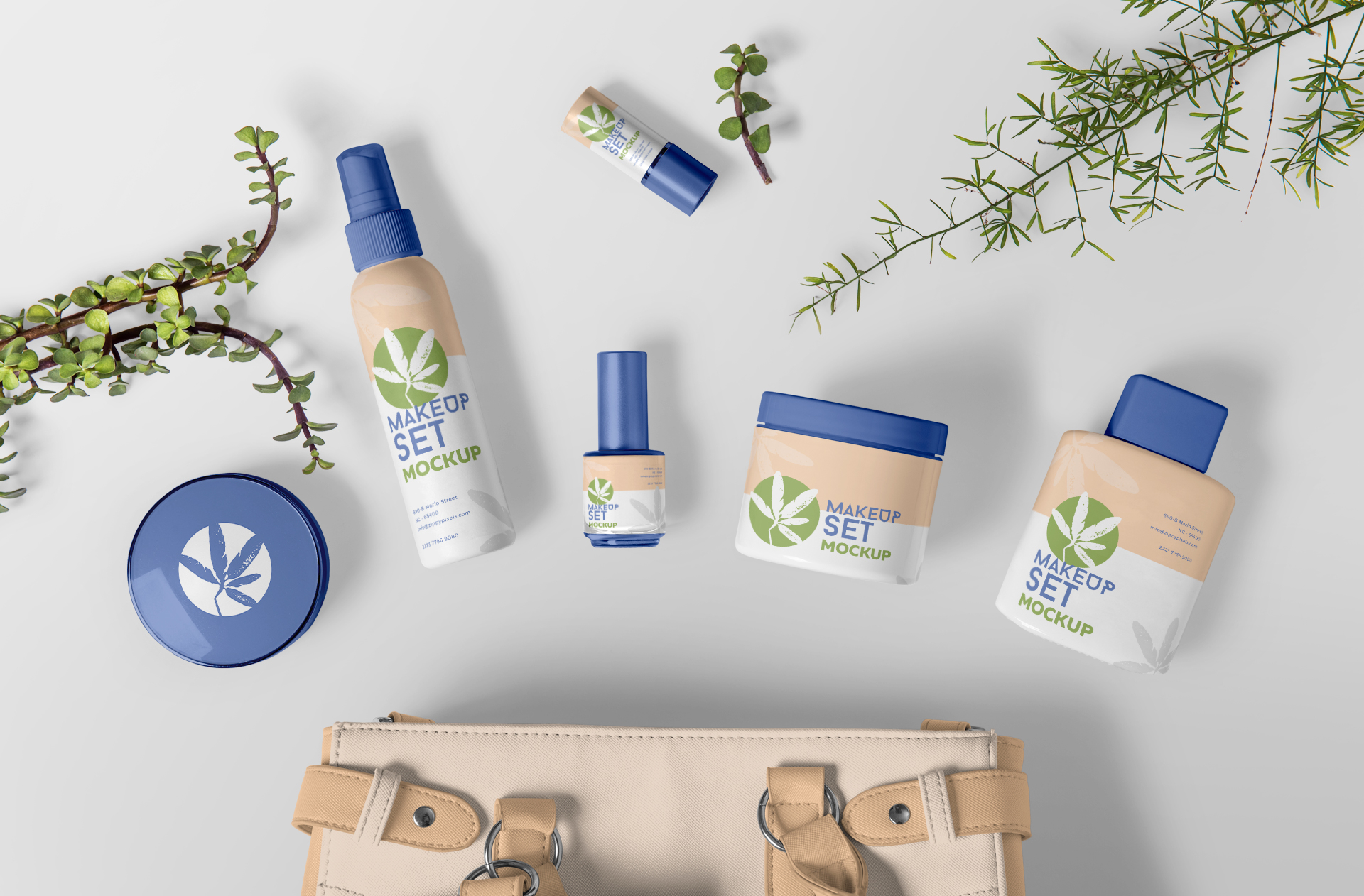 Luxury Makeup Set Mockup – Skincare & Beauty