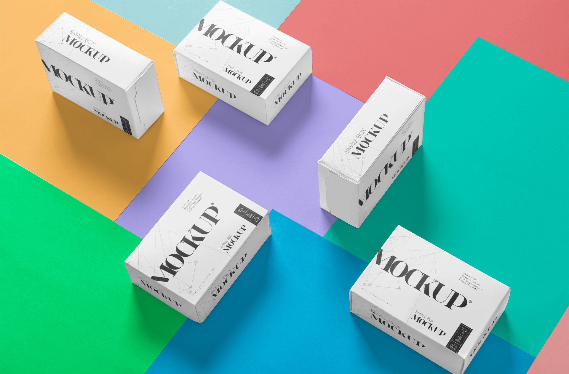 Minimalist Box Packaging Mockup – Floating Display