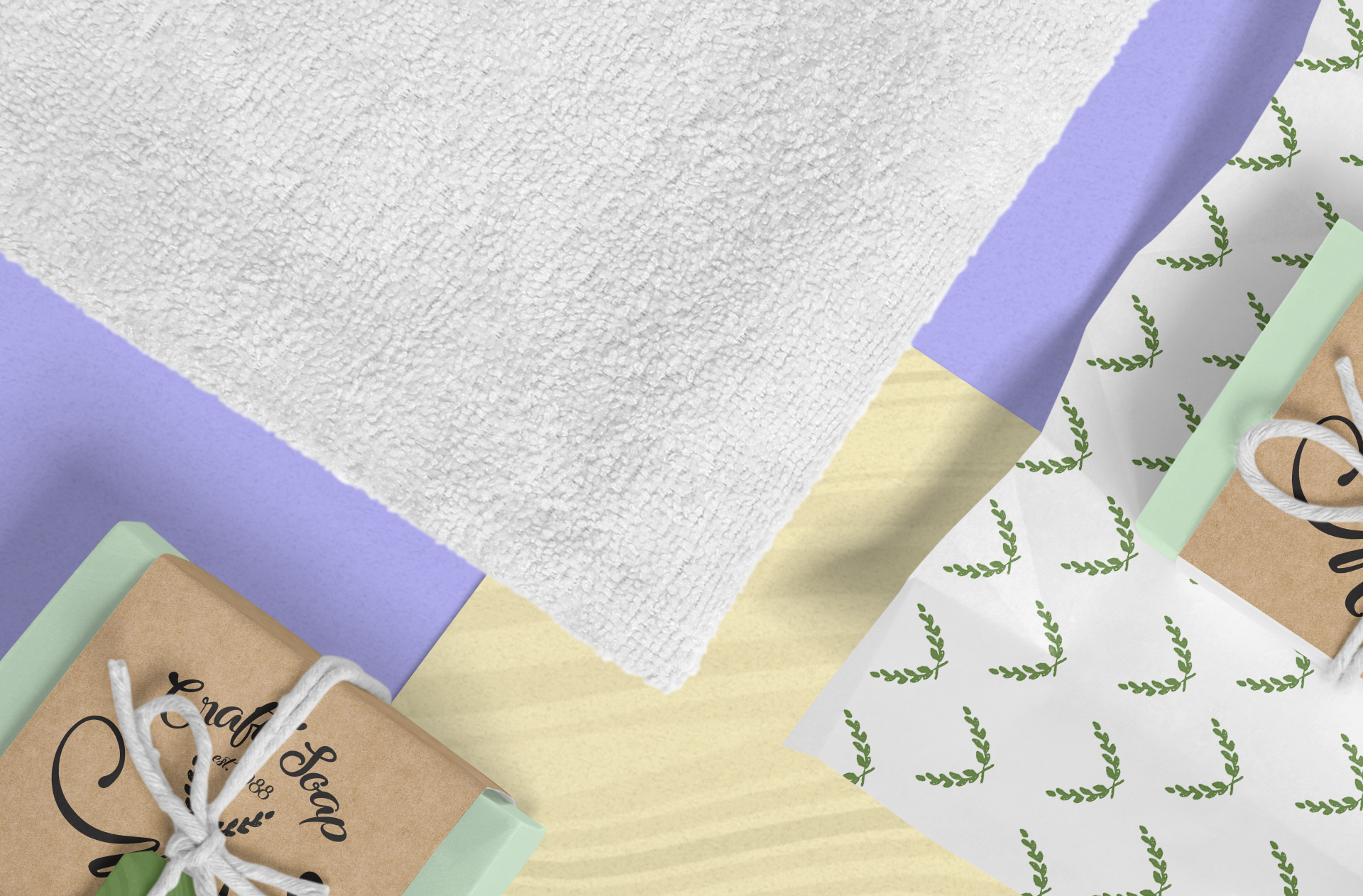 artisanal soap packaging mockup