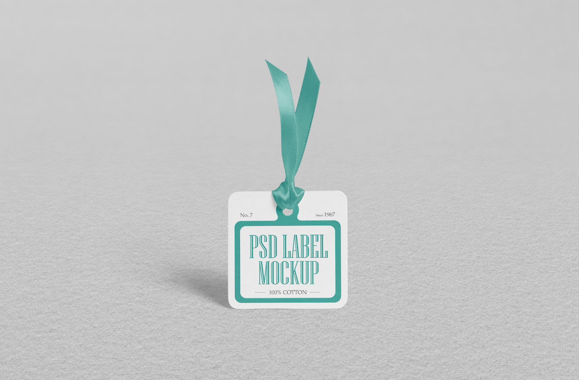 Square Label Mockup with Ribbon – Minimalist Design