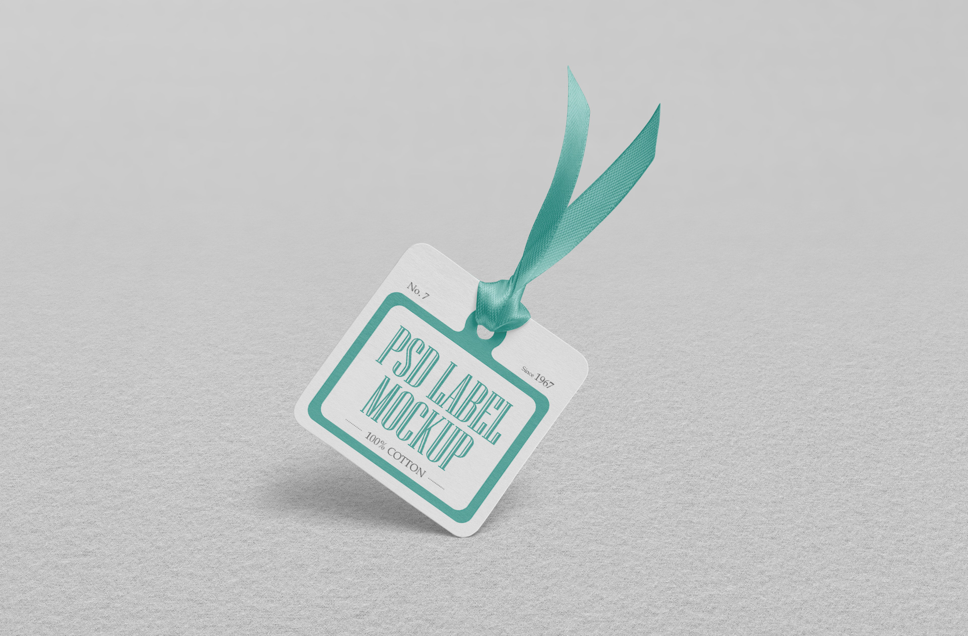 Minimalist Clothing Tag Mockup – Square Paper Label