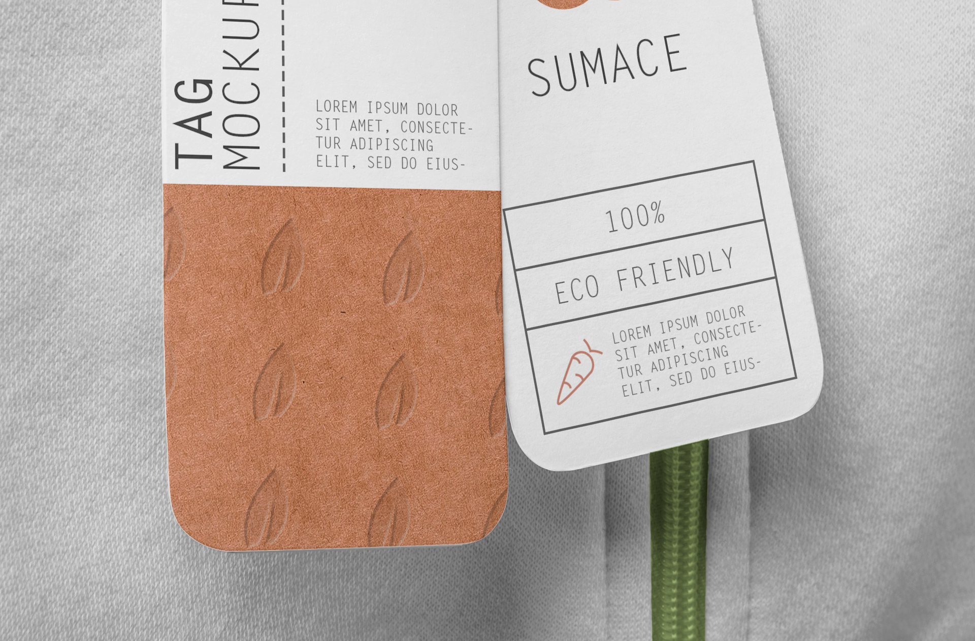 clothing label PSD