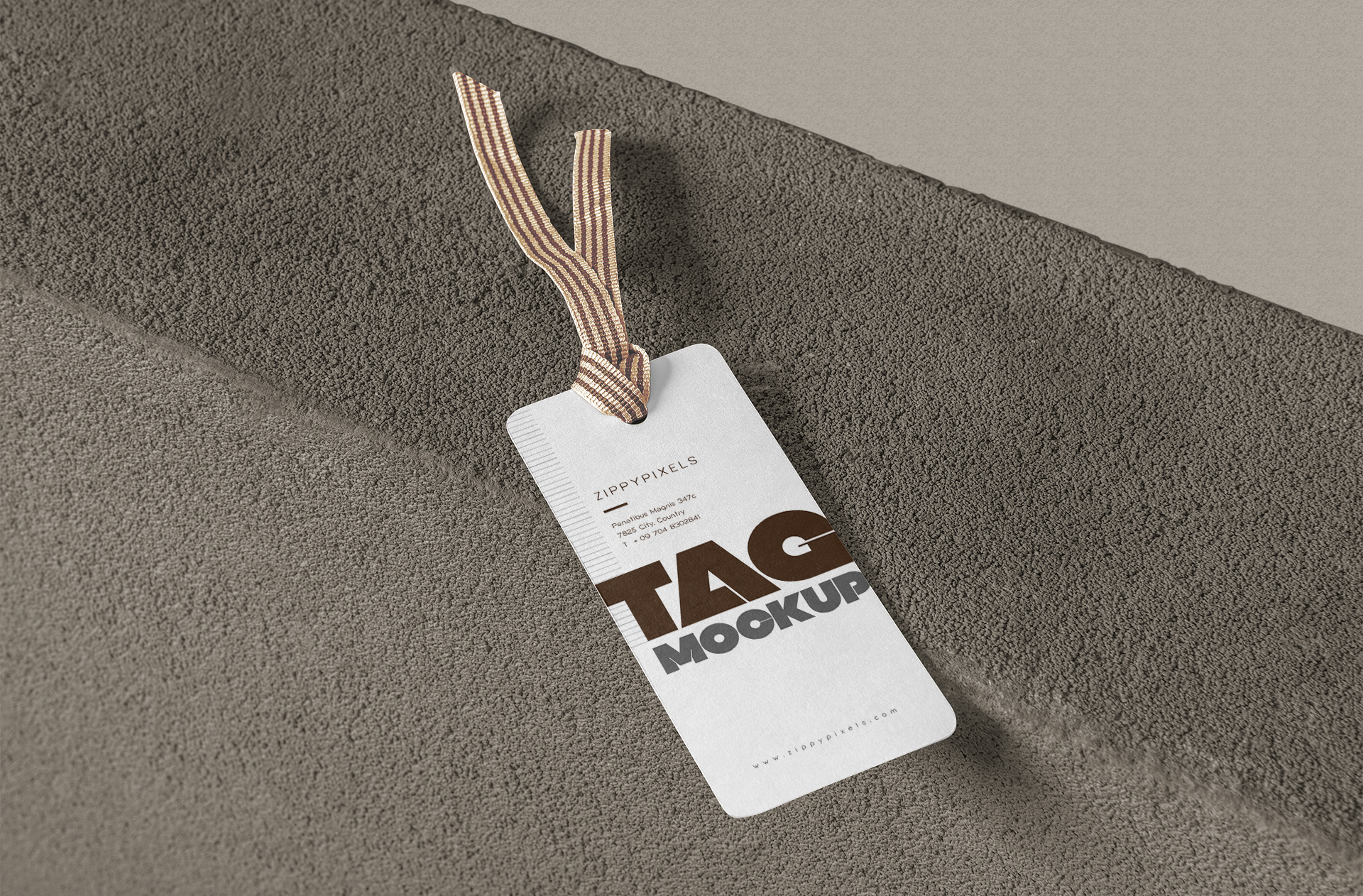 Rustic Hang Tag Mockup for Clothing and Accessories