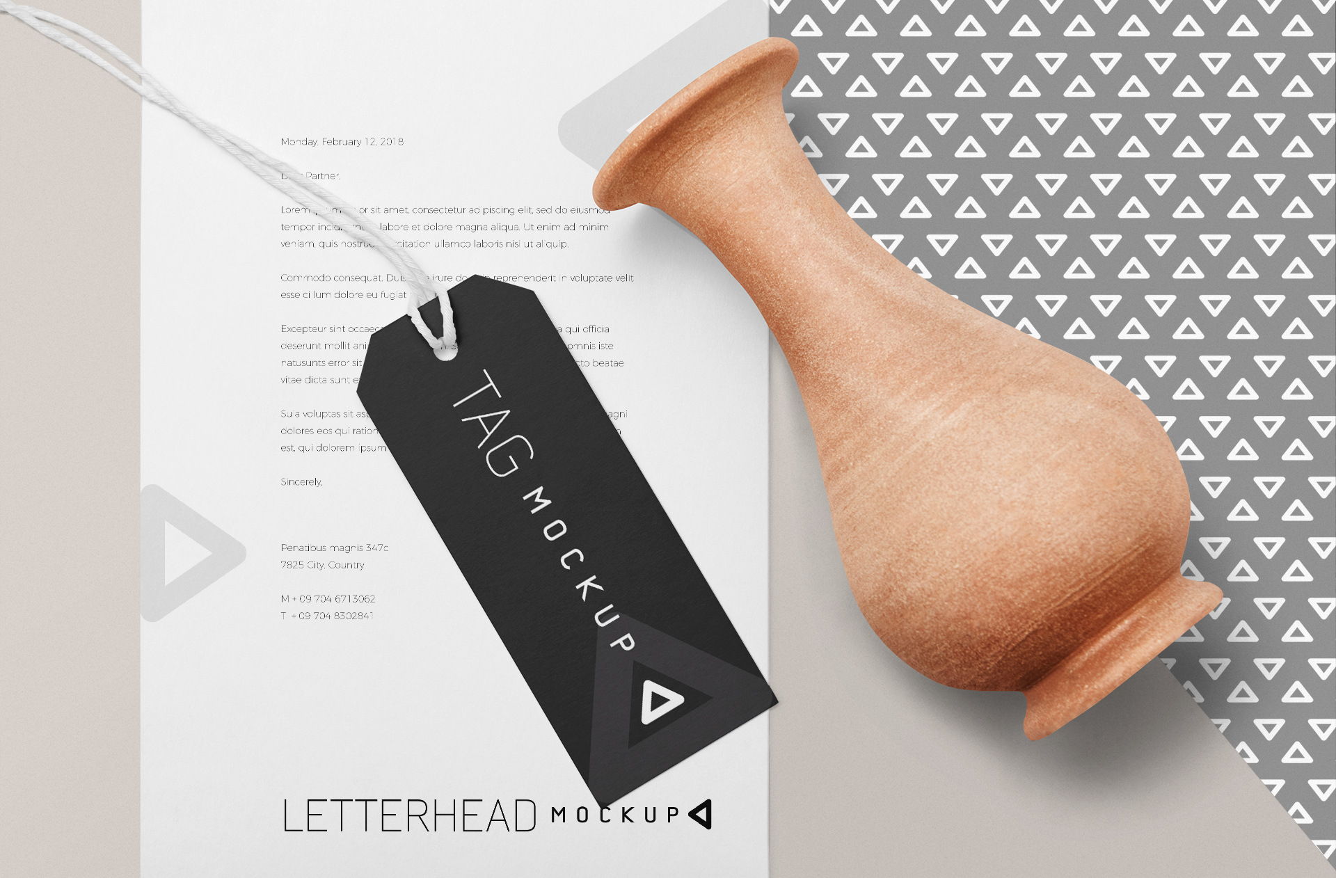 Premium Black Hang Tag with Letterhead Branding