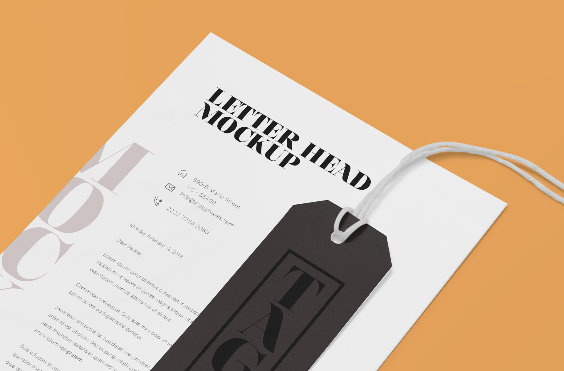 boutique label mockup