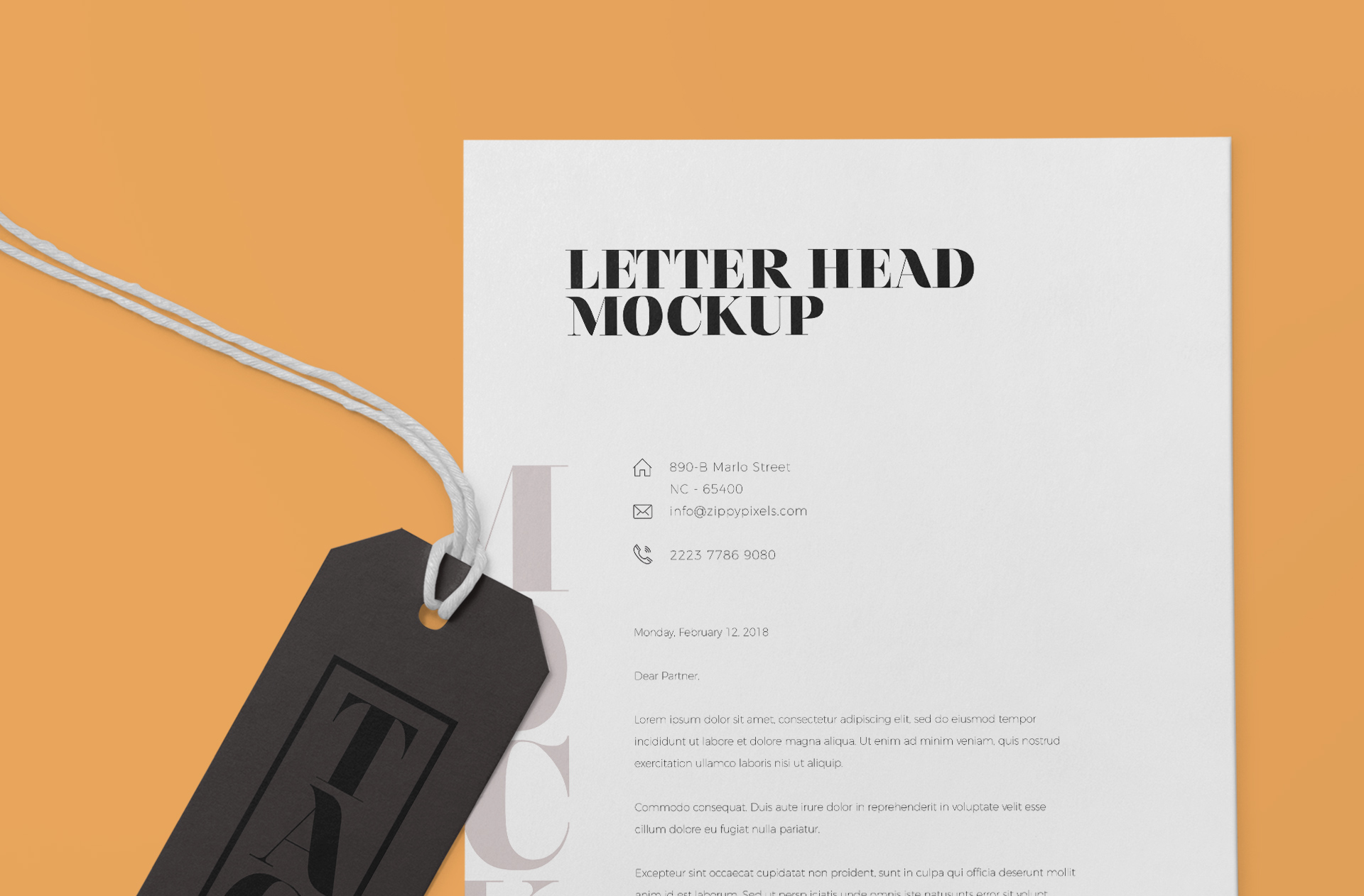 boutique label mockup