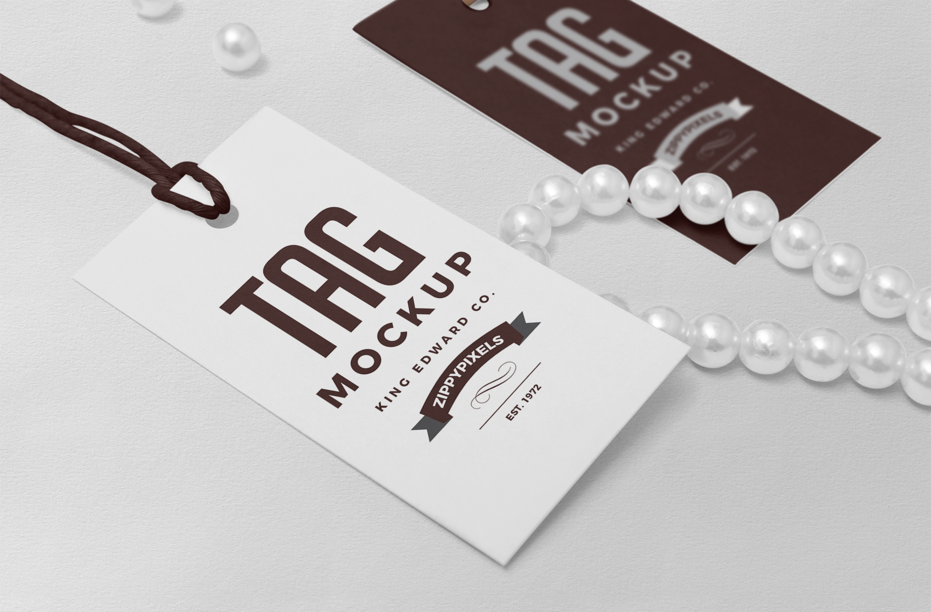 Vintage Clothing Tag Mockup PSD