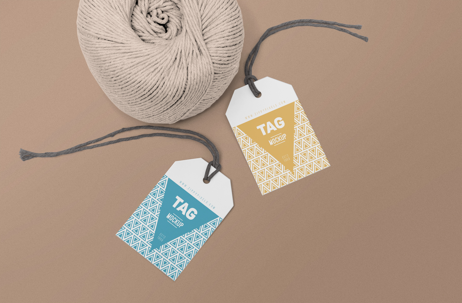 Elegant Fashion Hang Tag Mockup PSD
