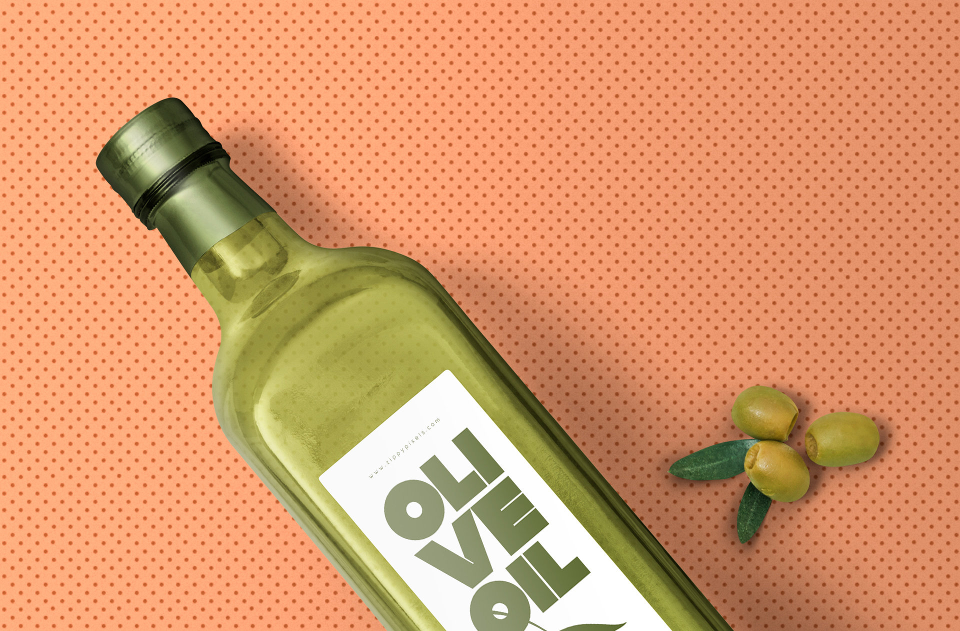 editable food branding PSD