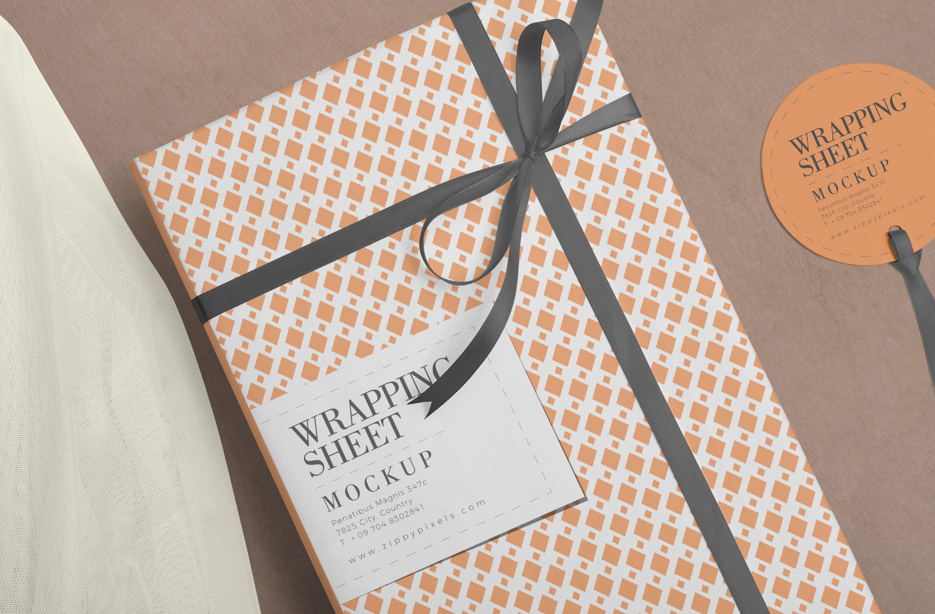 Realistic Wrapping Sheet Mockup – Editable PSD
