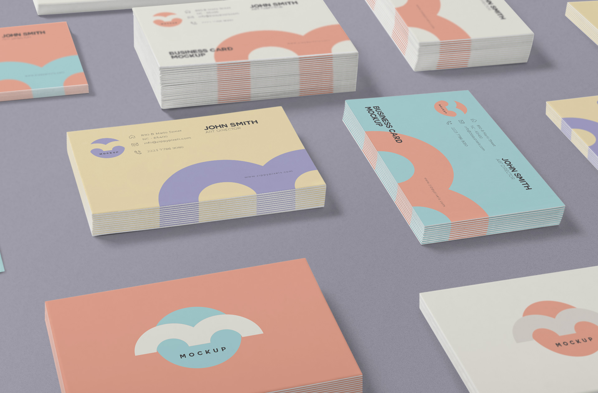 Realistic Business Card Mockup – Editable PSD