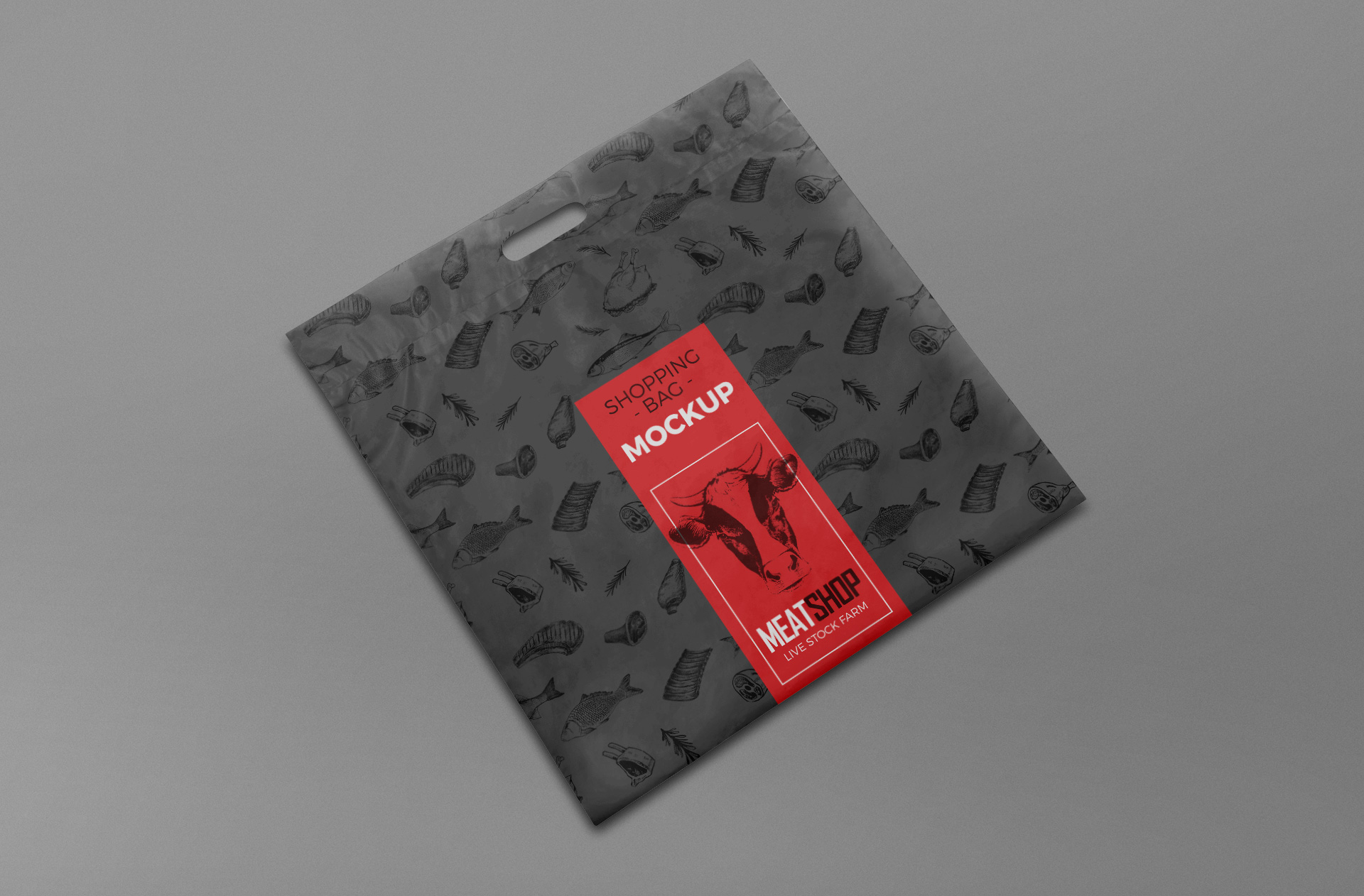 Flat Lay Shopping Bag Mockup – Editable Packaging PSD