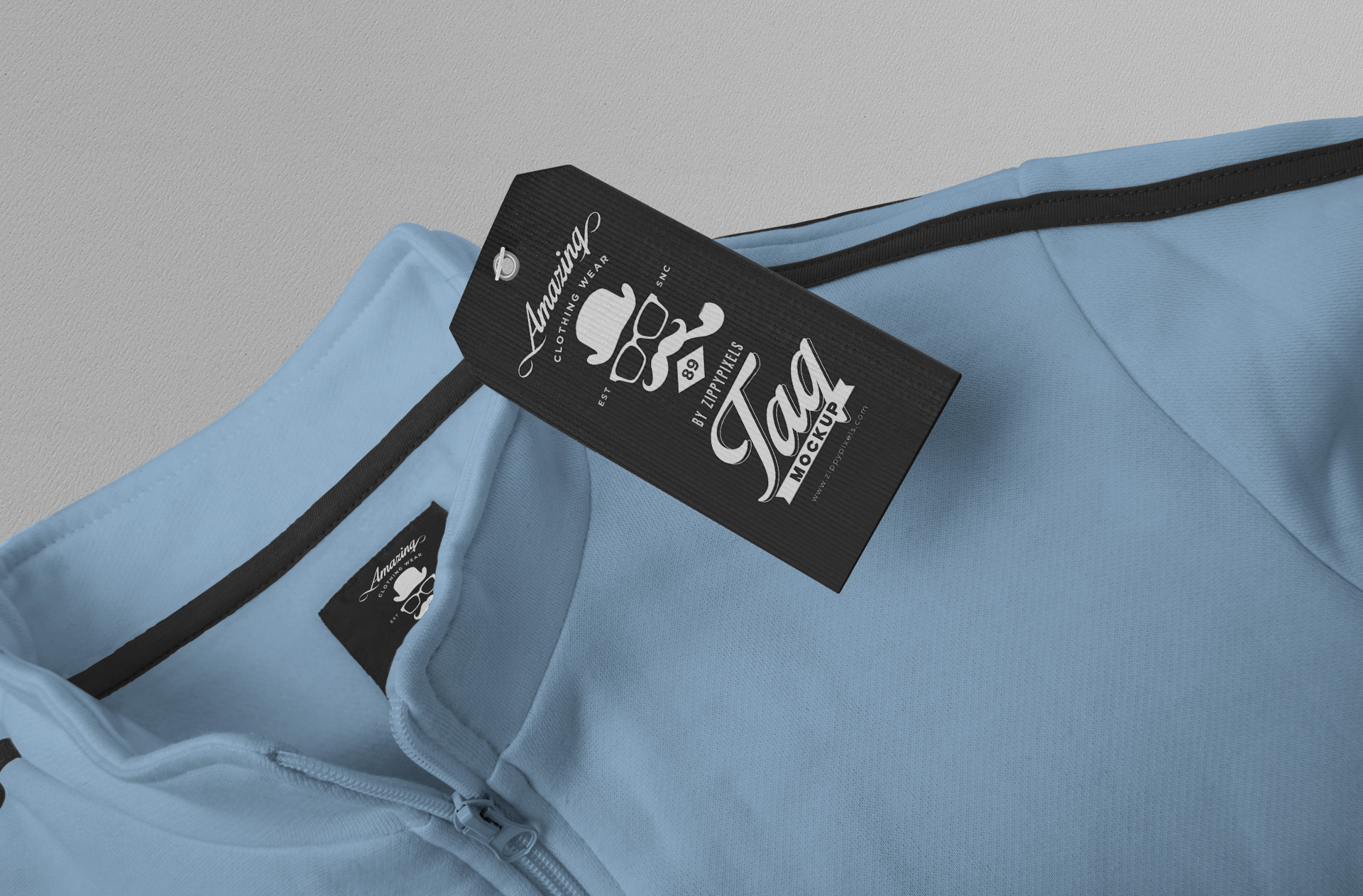 Realistic Clothing Tag Mockup – Editable PSD