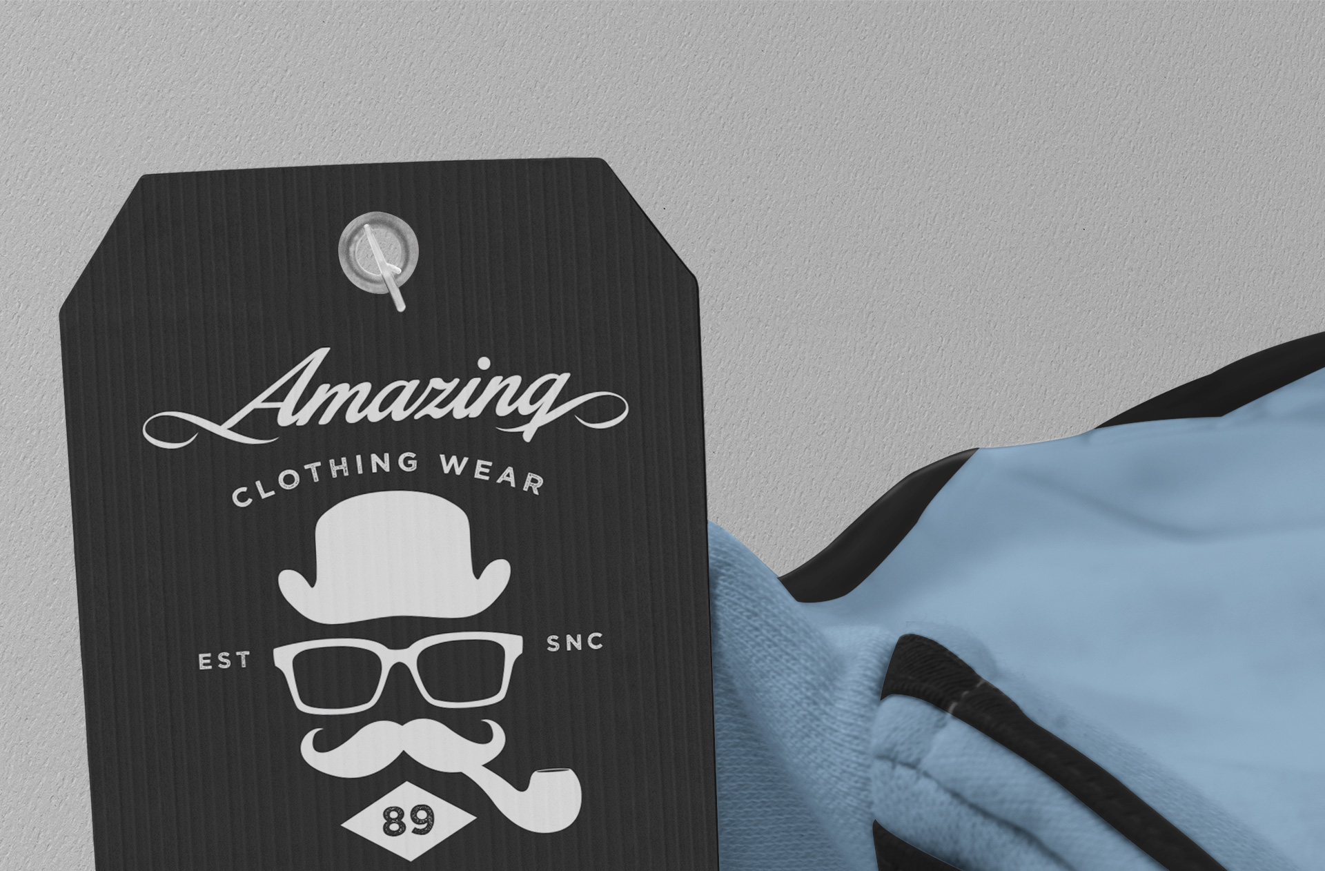 apparel label mockup