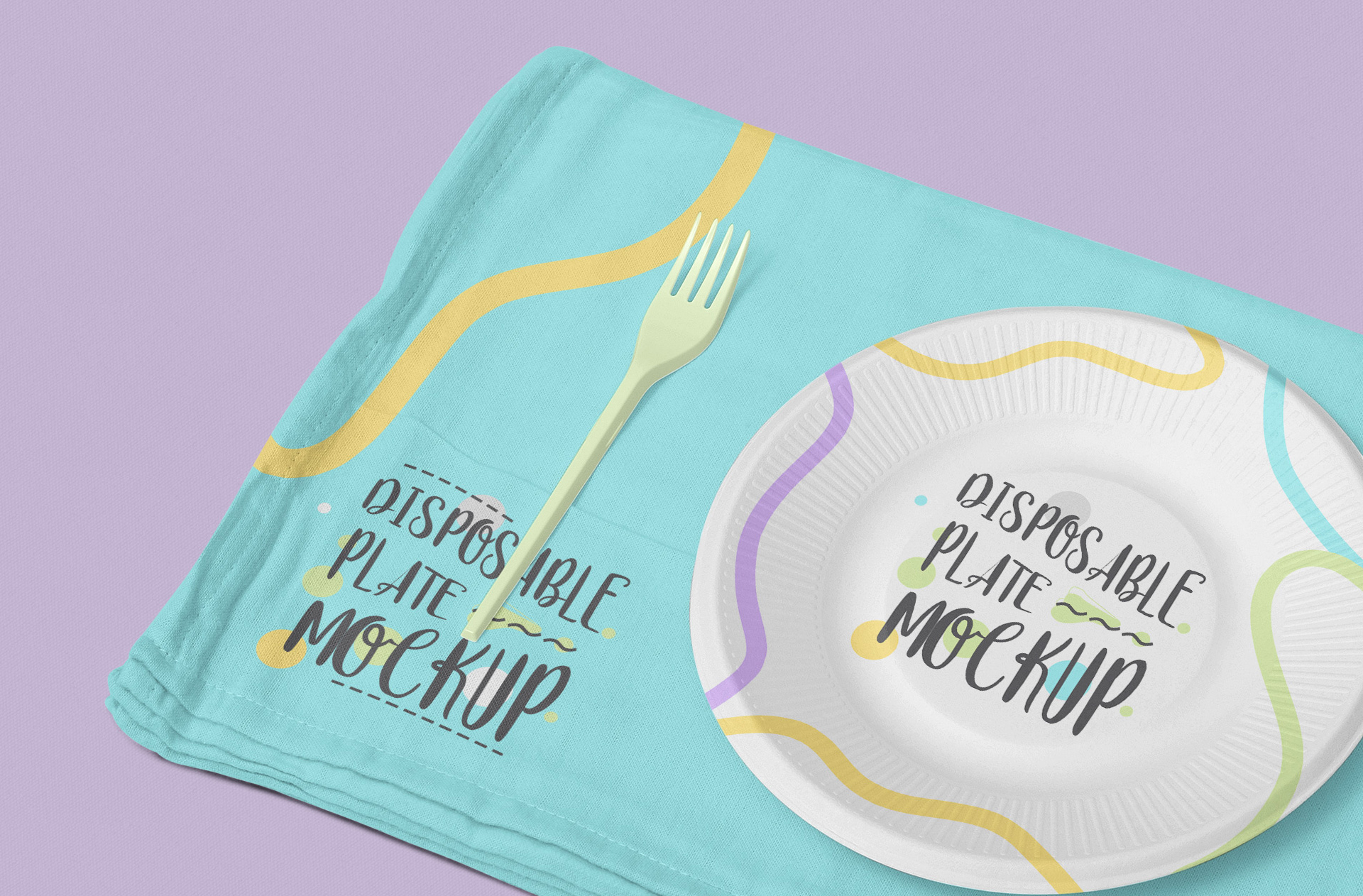biodegradable plate mockup