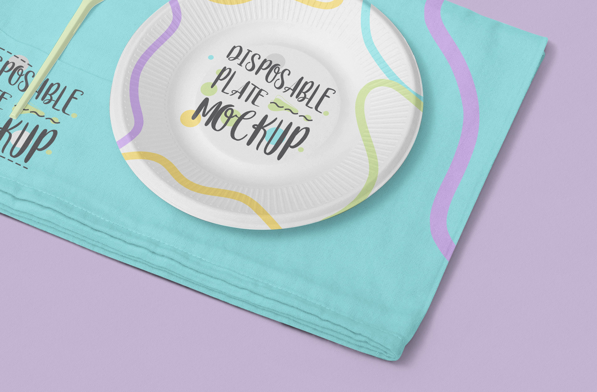 biodegradable plate mockup