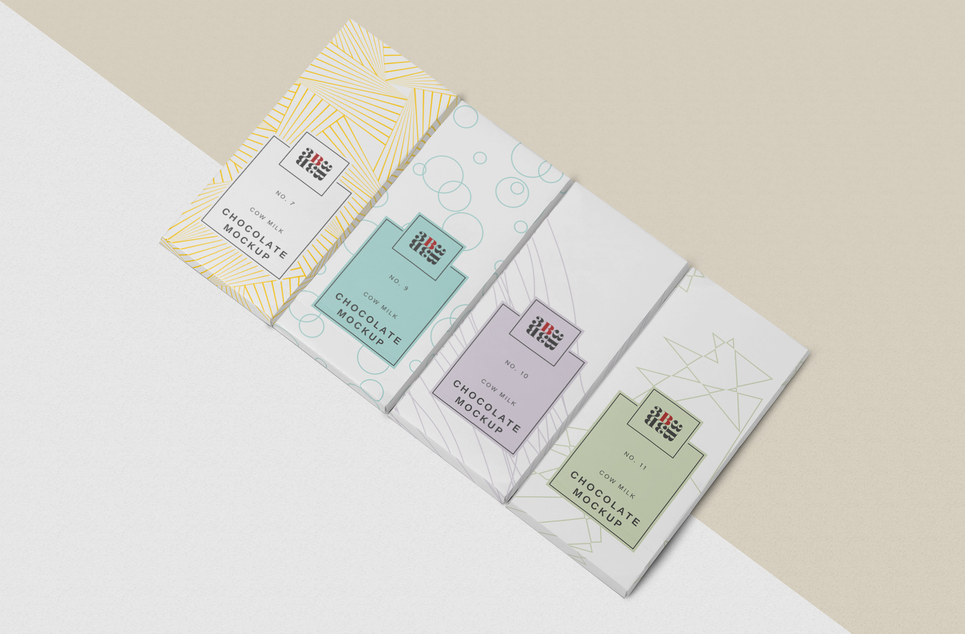 Photorealistic Chocolate Packaging Mockup Set