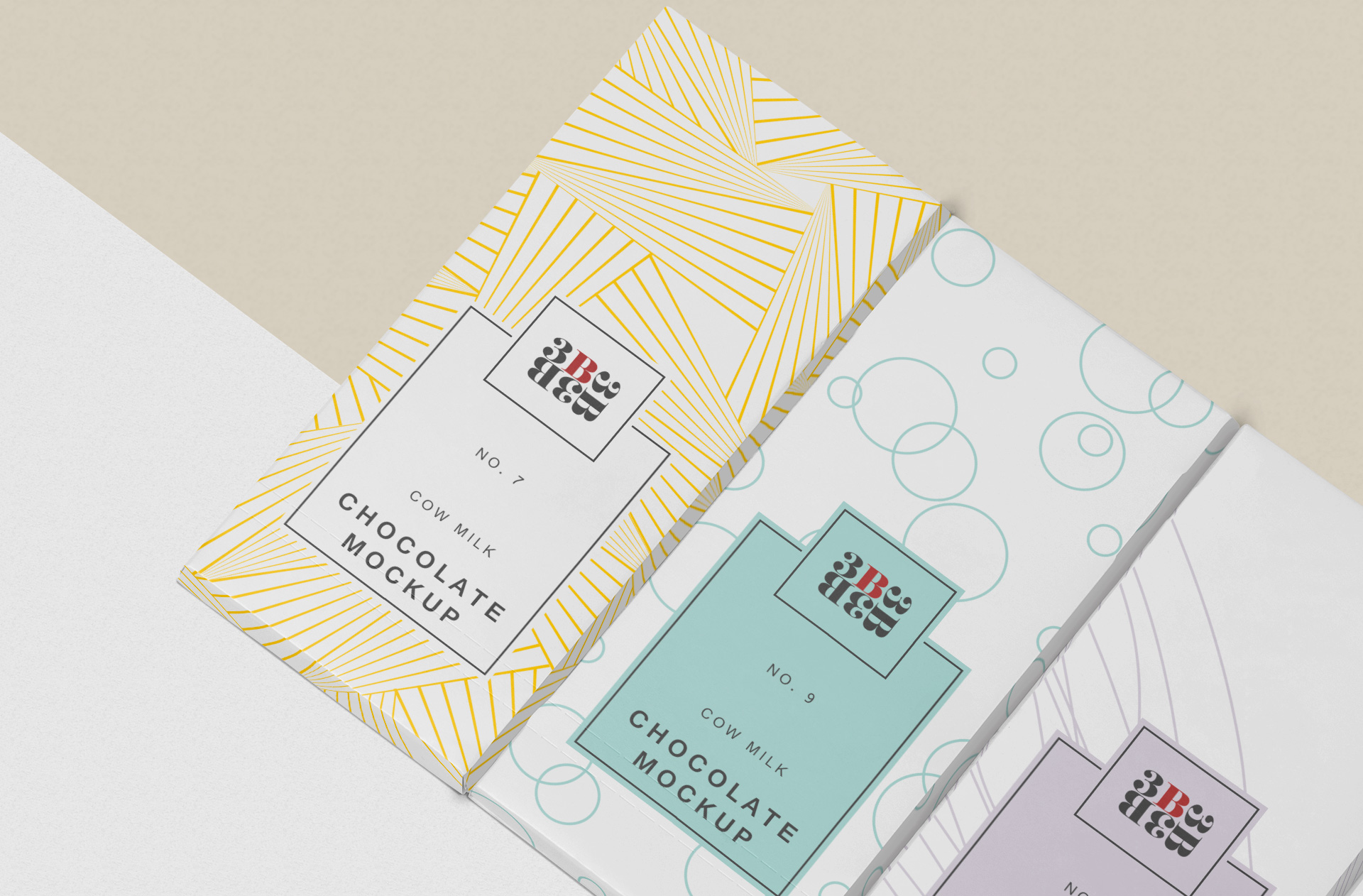 candy bar branding mockup