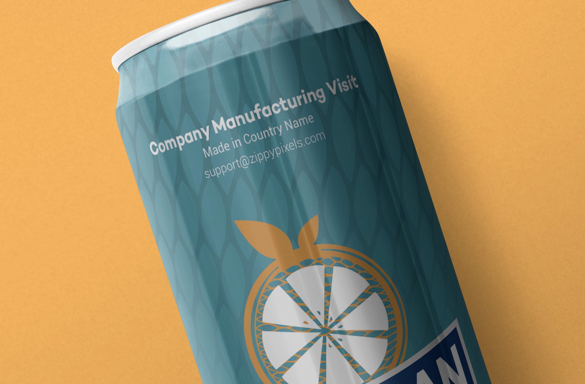beer can branding mockup
