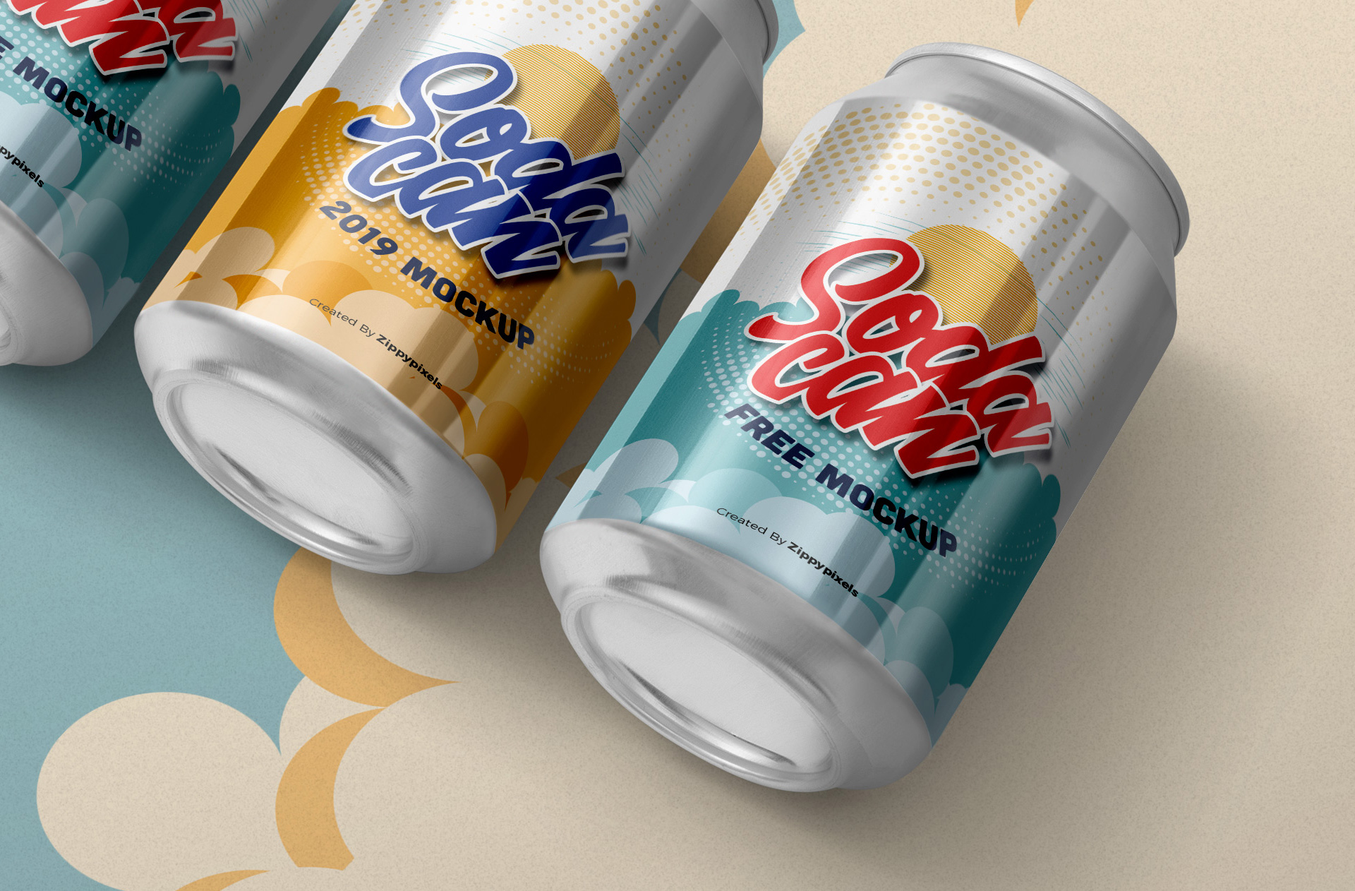 beverage can branding mockup