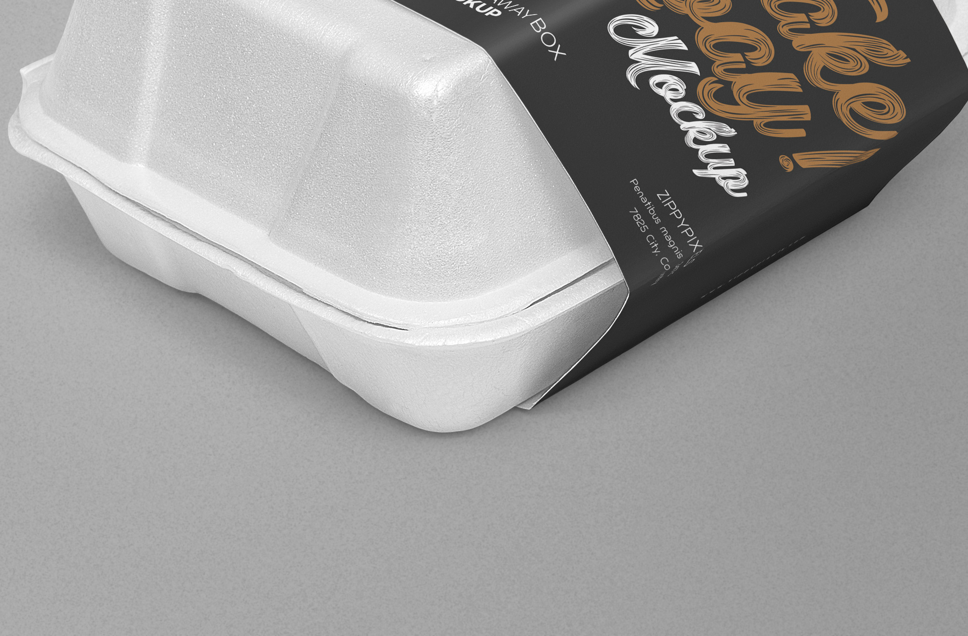 disposable container mock-up