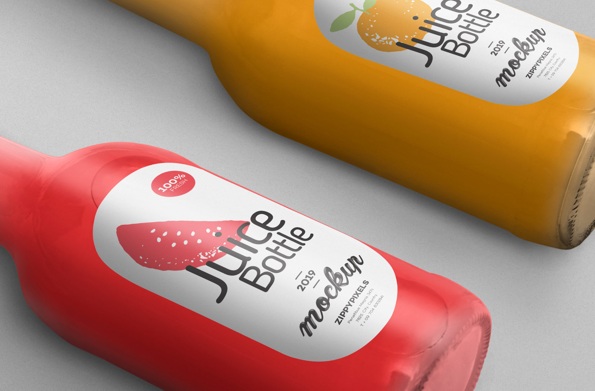beverage branding mockup