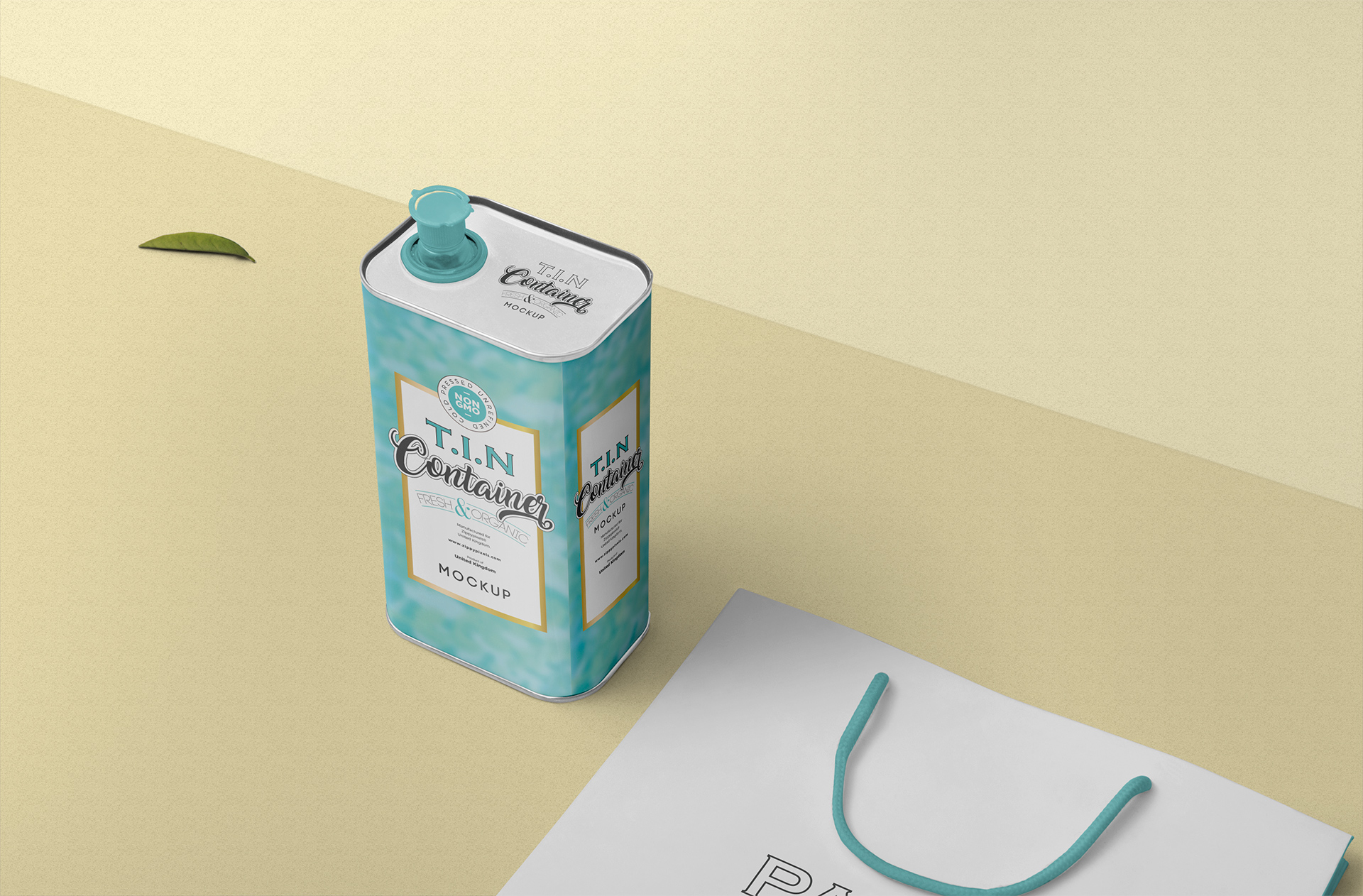 Premium Metal Tin Canister Mockup