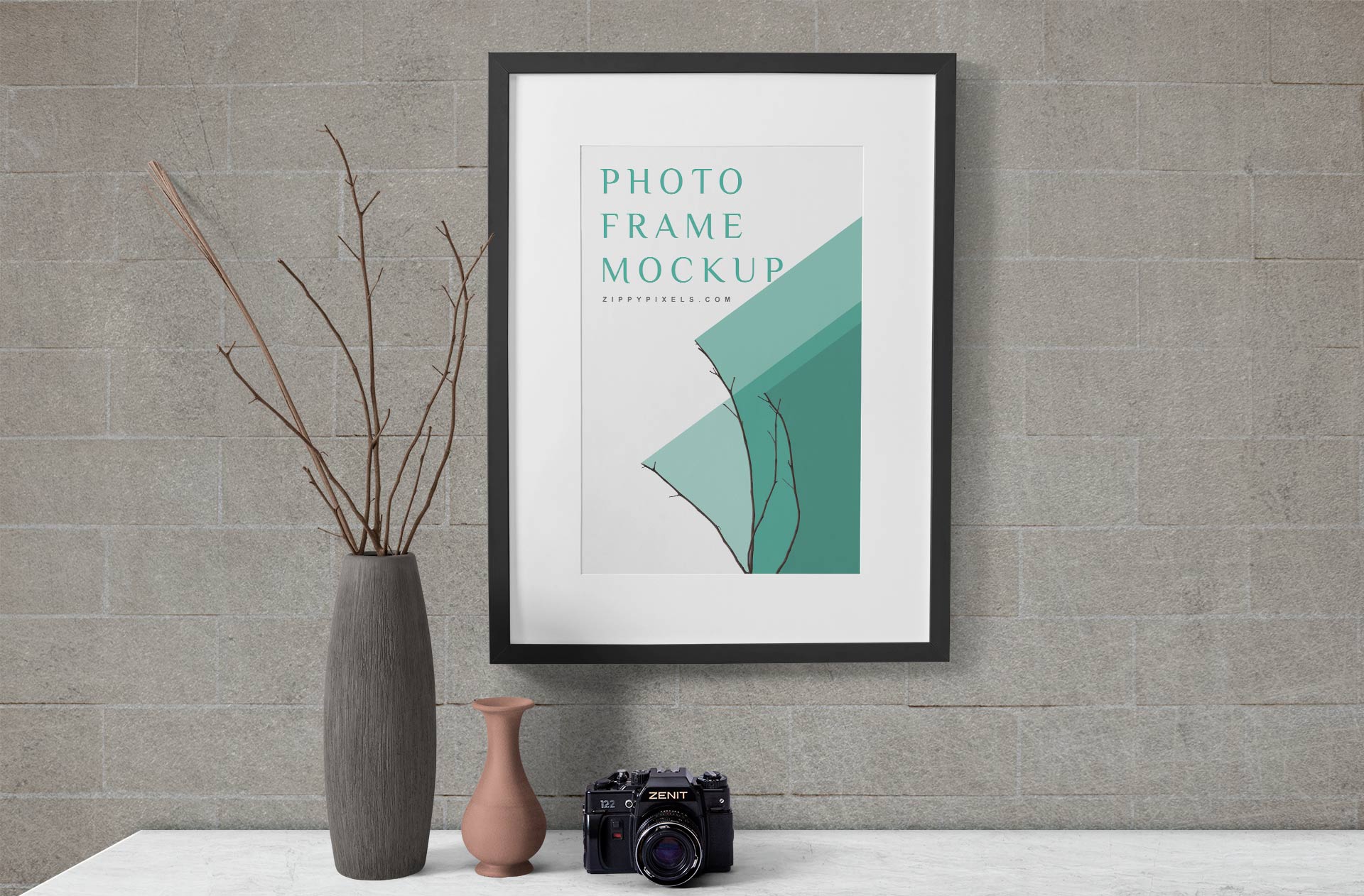 Realistic Photo Frame Mockup for Wall Art