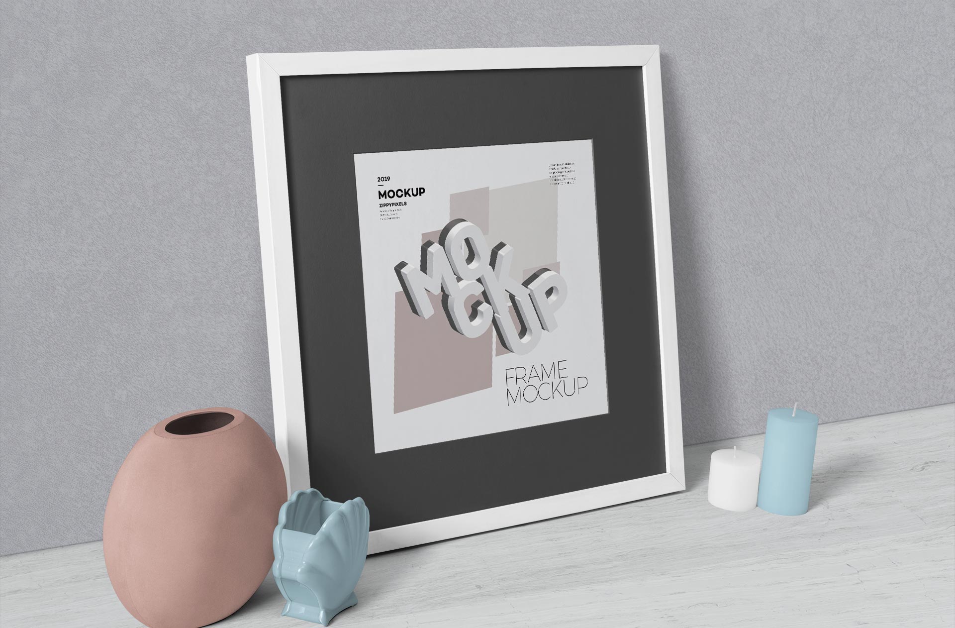 Photorealistic Square Frame Mockup for Branding
