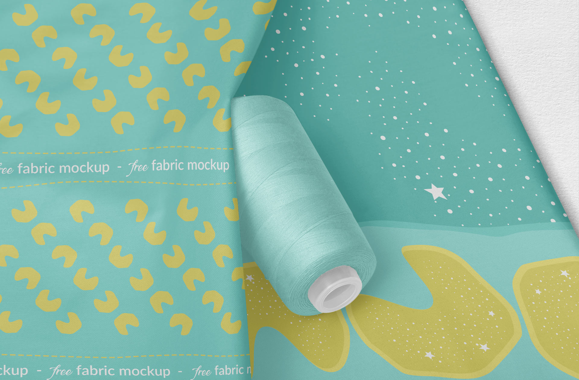 Realistic Fabric Roll Mockup for Textile Designs