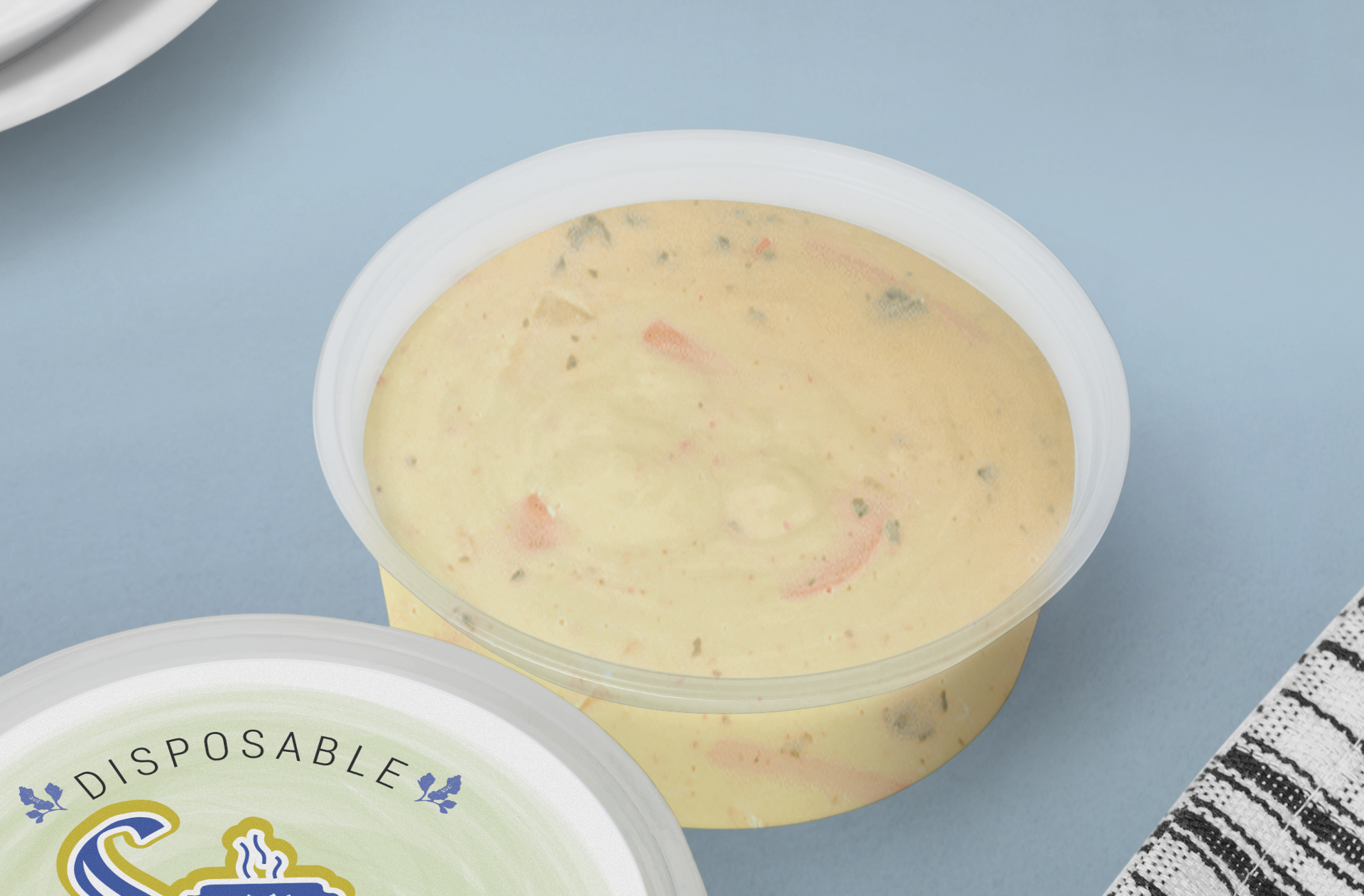 clear lid container mockup