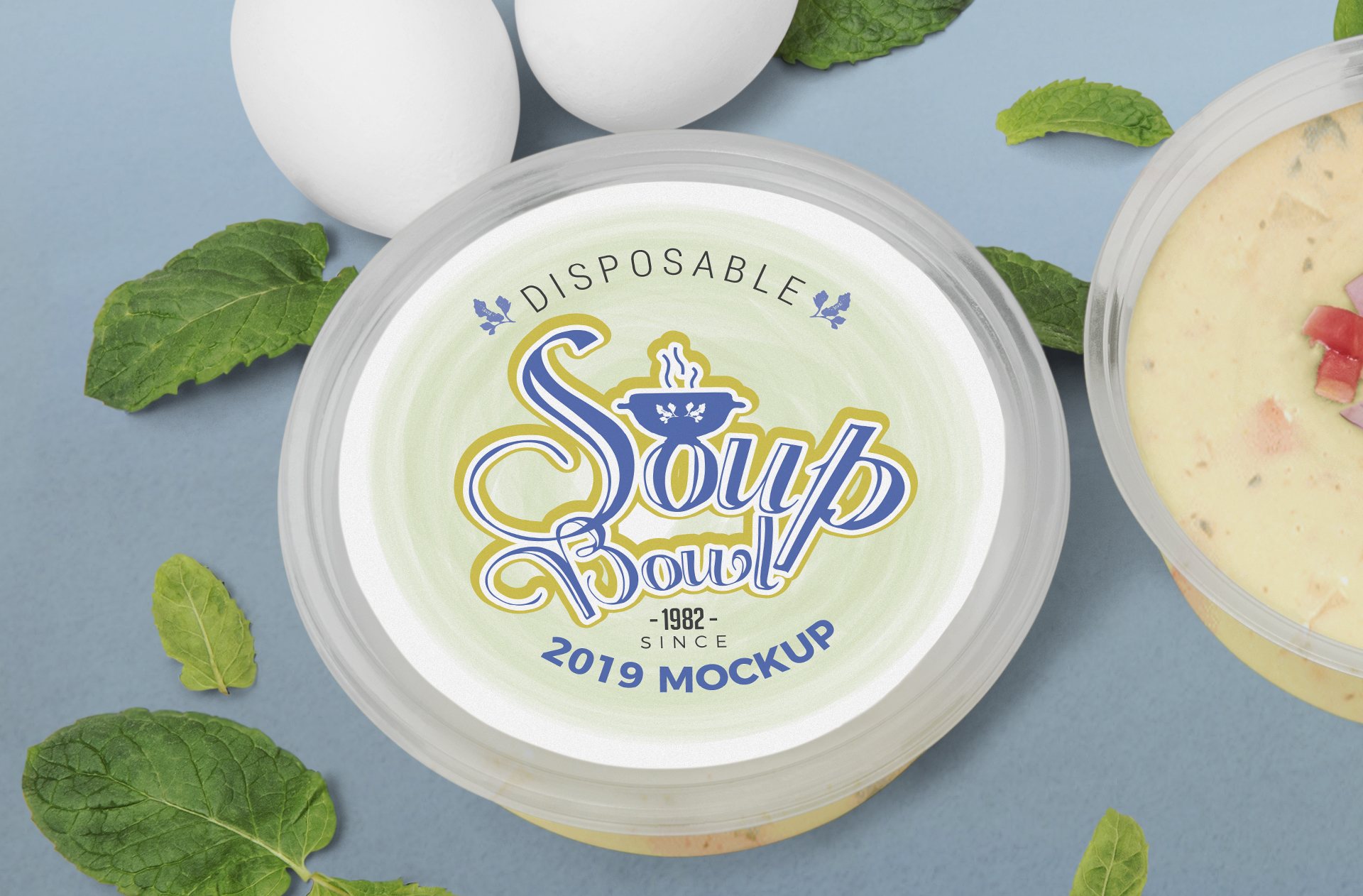 clear food container mockup