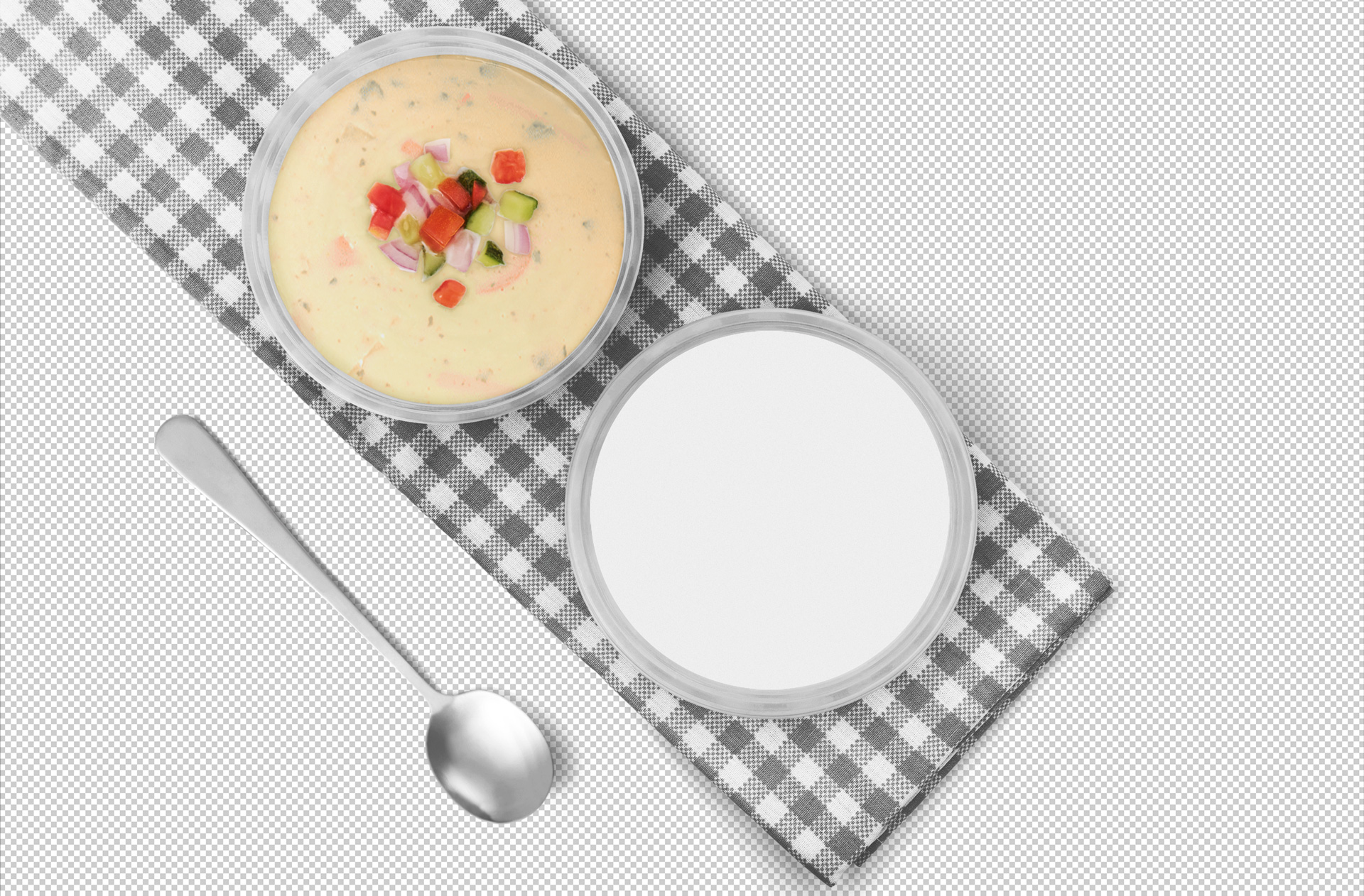 clear plastic bowl mockup
