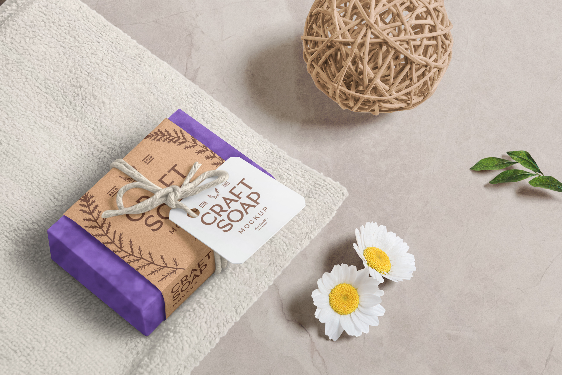 Artisan Soap Packaging Mockup – High-Quality PSD