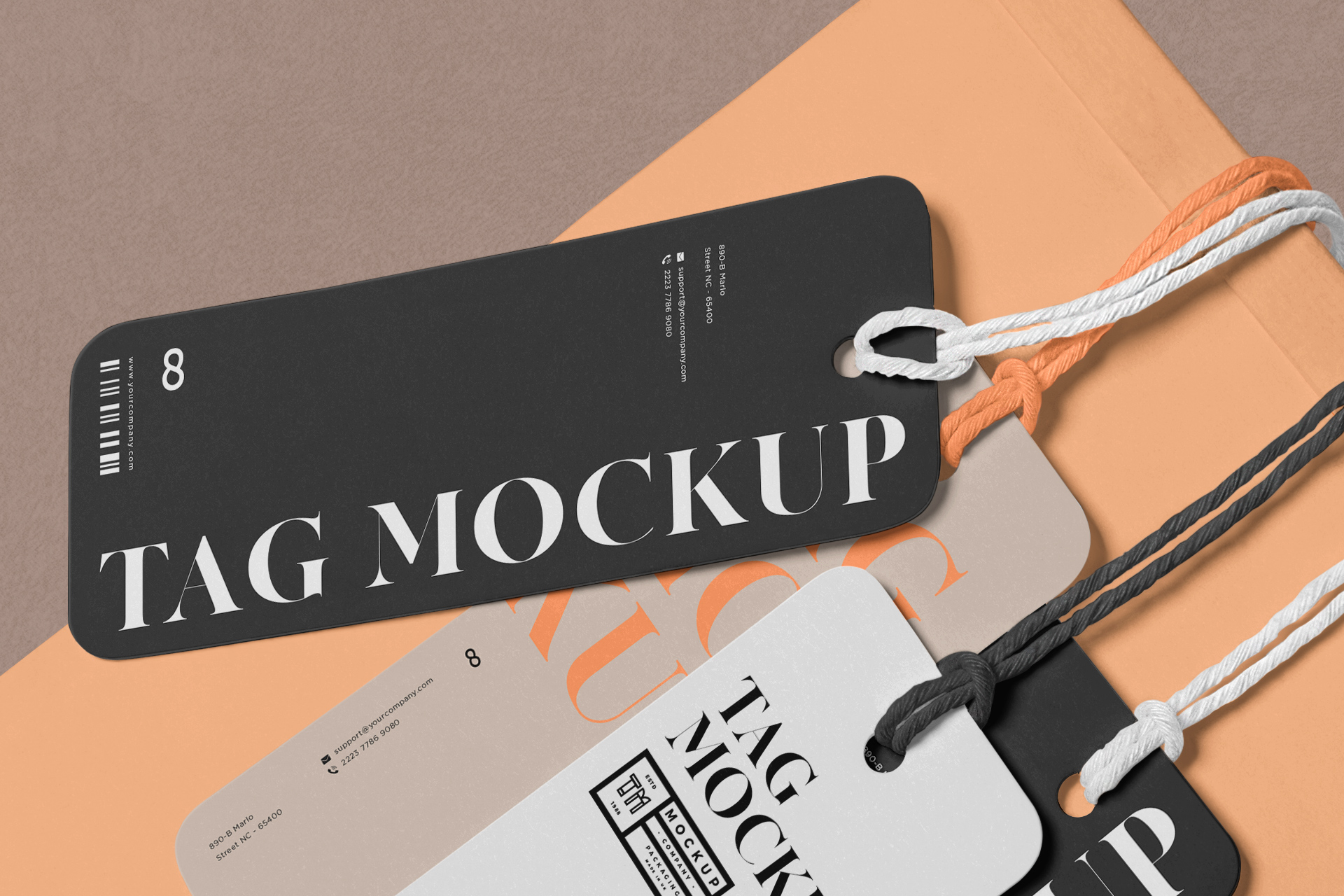 apparel tag mock-up