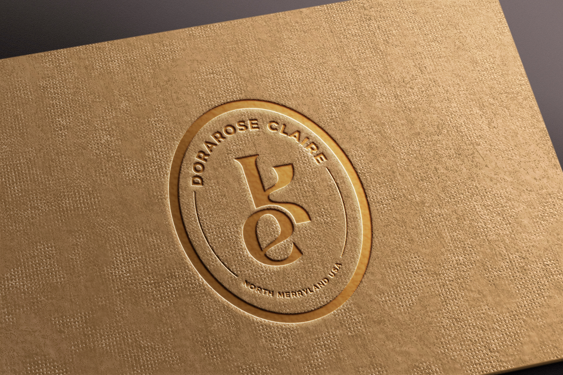 Gold Embossed Logo Mockup on Kraft Paper