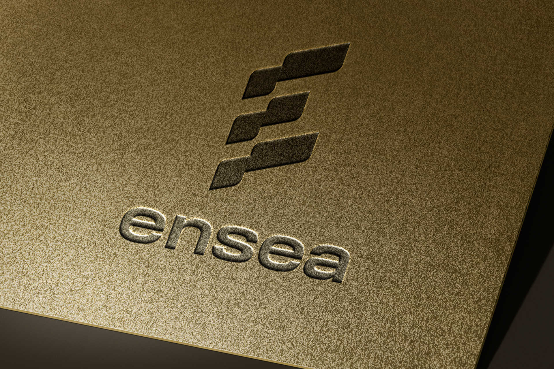 Black Foil Logo Mockup on Gold Texture