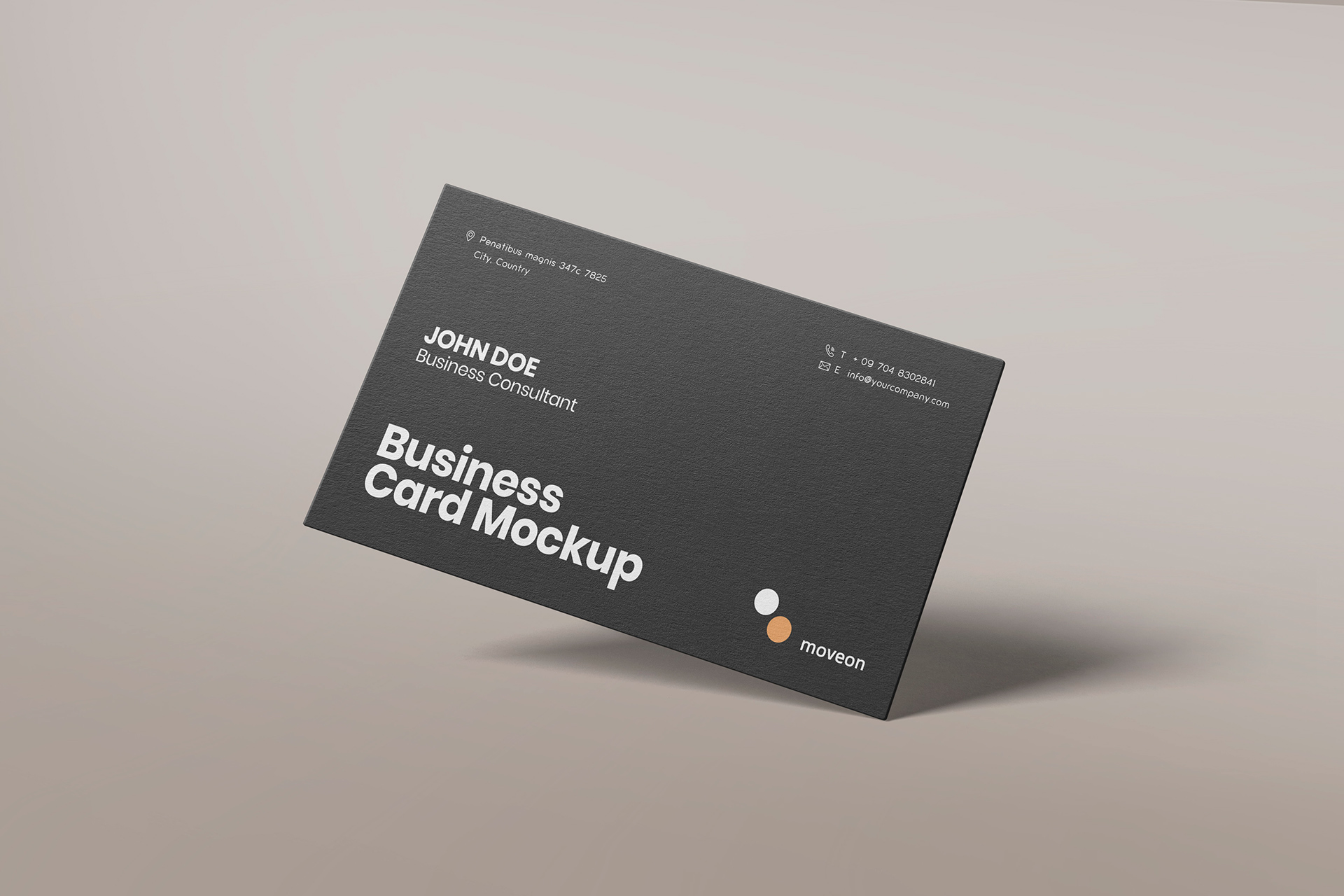 Minimal Business Card Mockup Floating Design